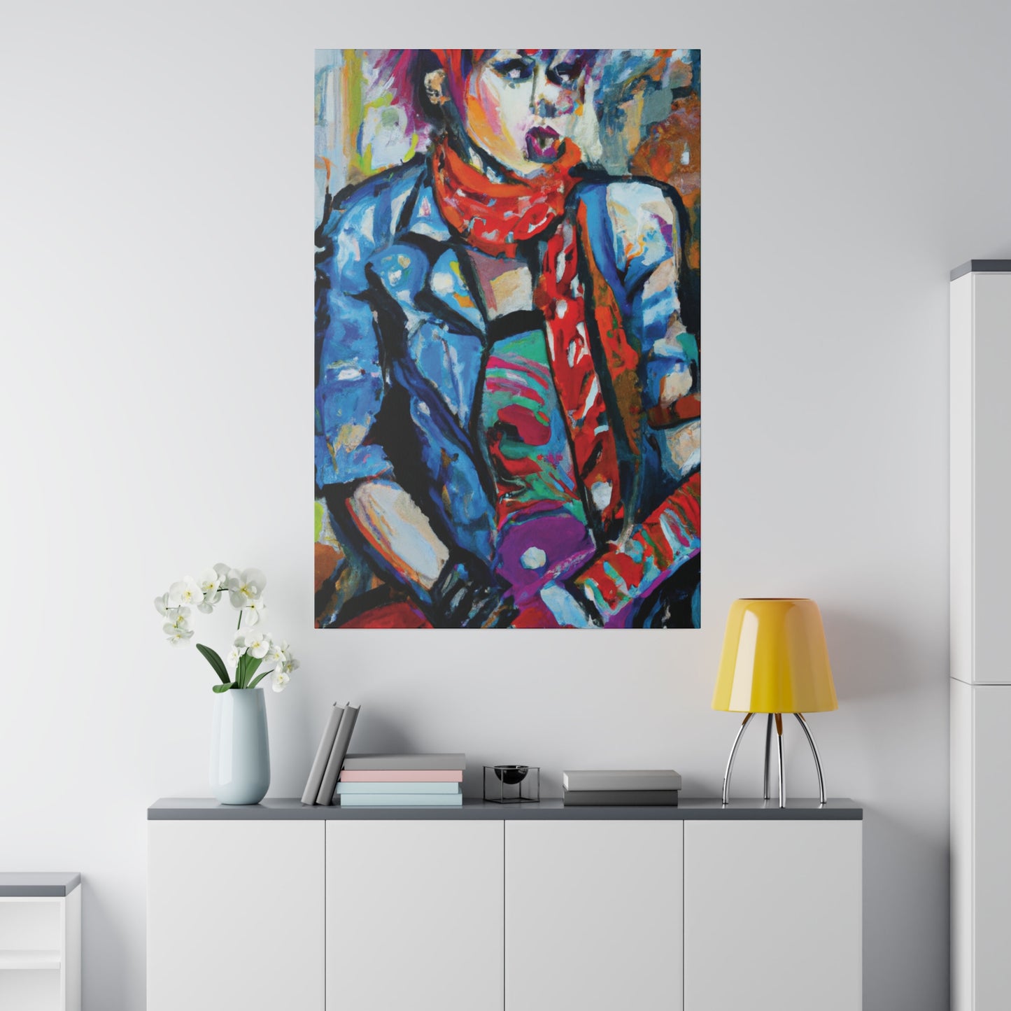 8142T - Rockstar Oil Painting Style Print | Poster | Home Decor | Wall Art | Music Art | Canvas