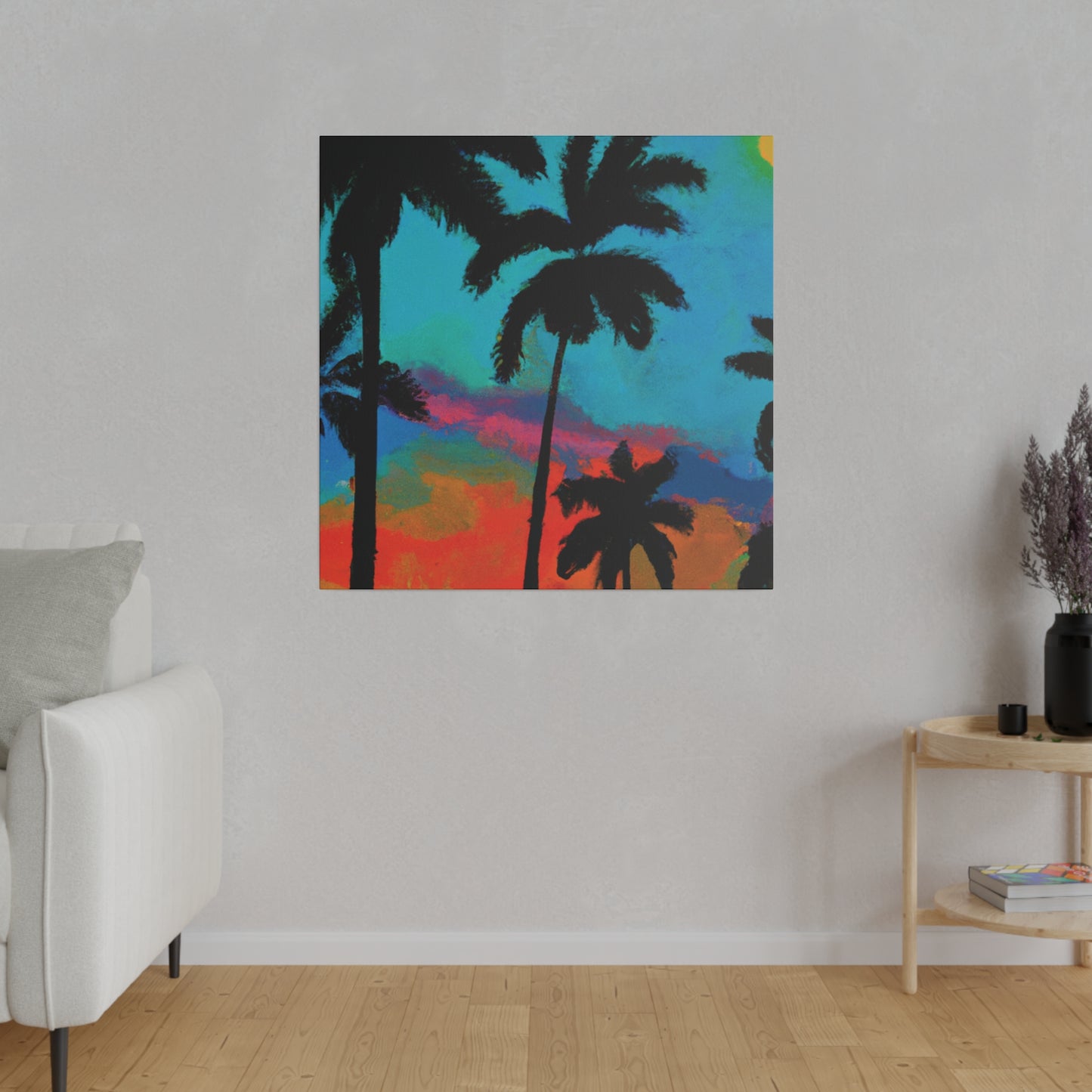 2838A - Miami Beach Sunset Painting Print | Miami | Beach | Sunset | Poster | Home Decor | Wall Art | Canvas