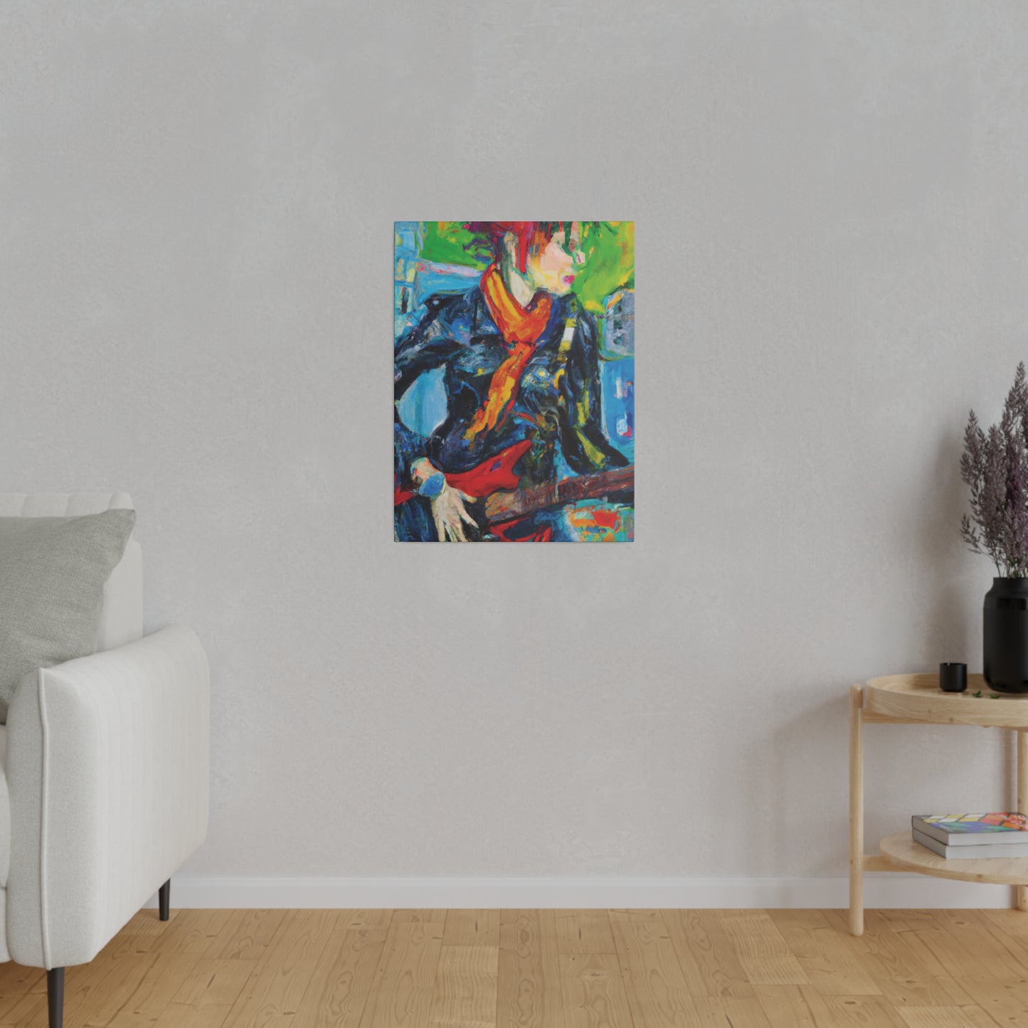 935O - Rockstar Oil Painting Style Print | Poster | Home Decor | Wall Art | Music Art | Canvas