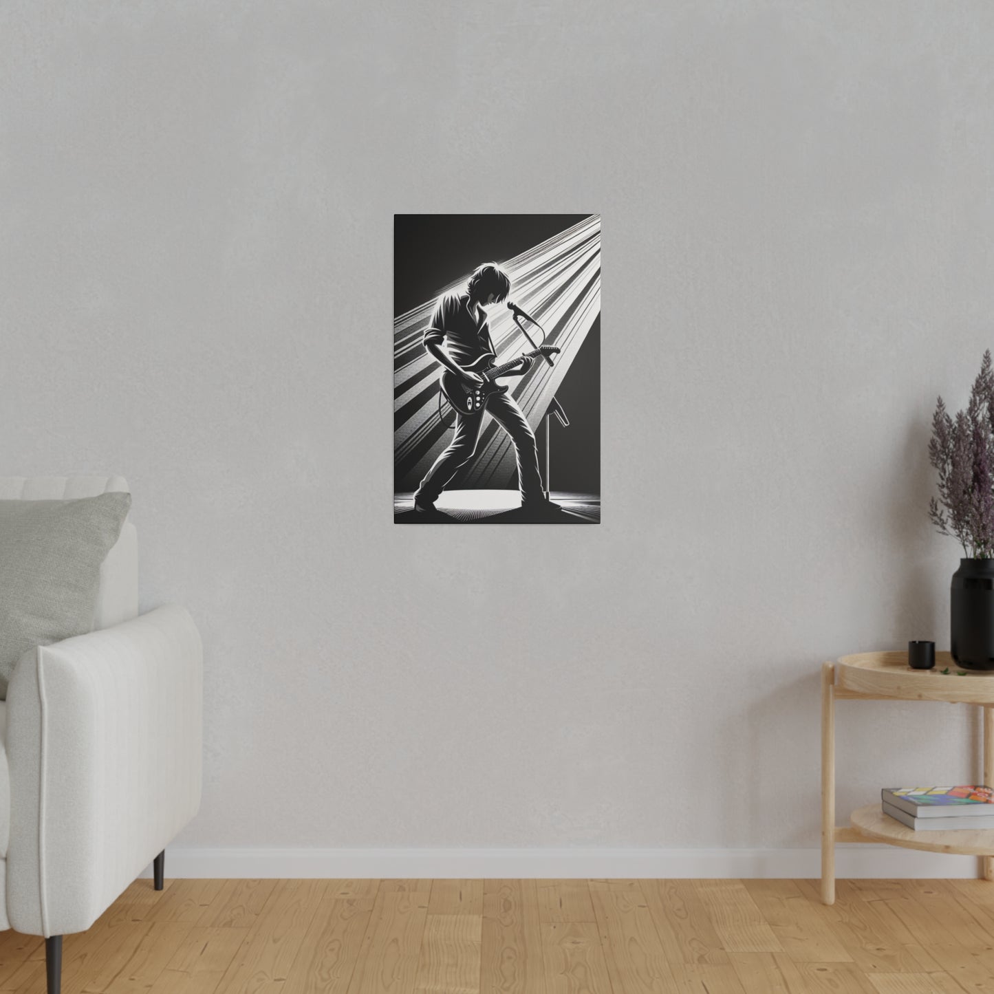 6832K - music art work, rockstar gifts, musician gift ideas, guitar art work, guitar artwork, guitar wall art canvas, playing guitar, decor