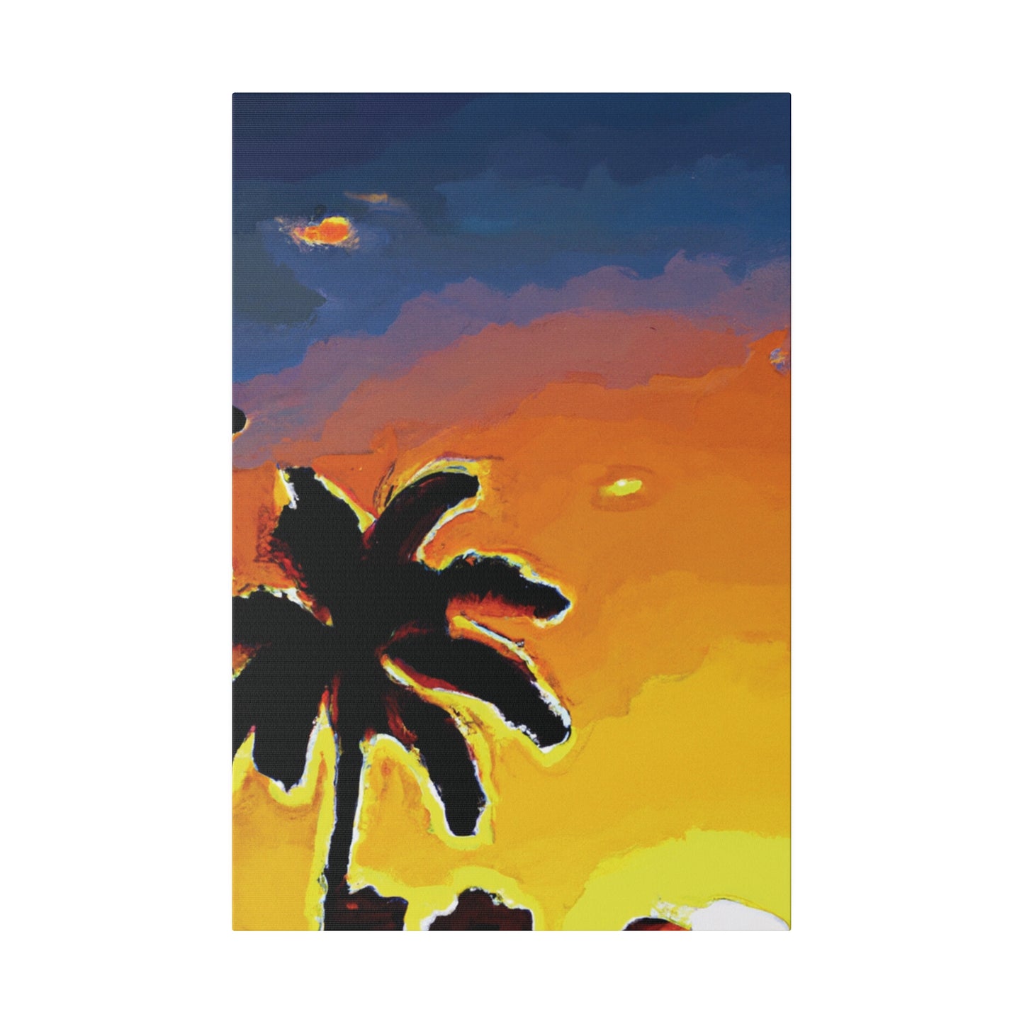 8720W - Miami Beach Sunset Painting Print | Miami | Beach | Sunset | Poster | Home Decor | Wall Art | Canvas