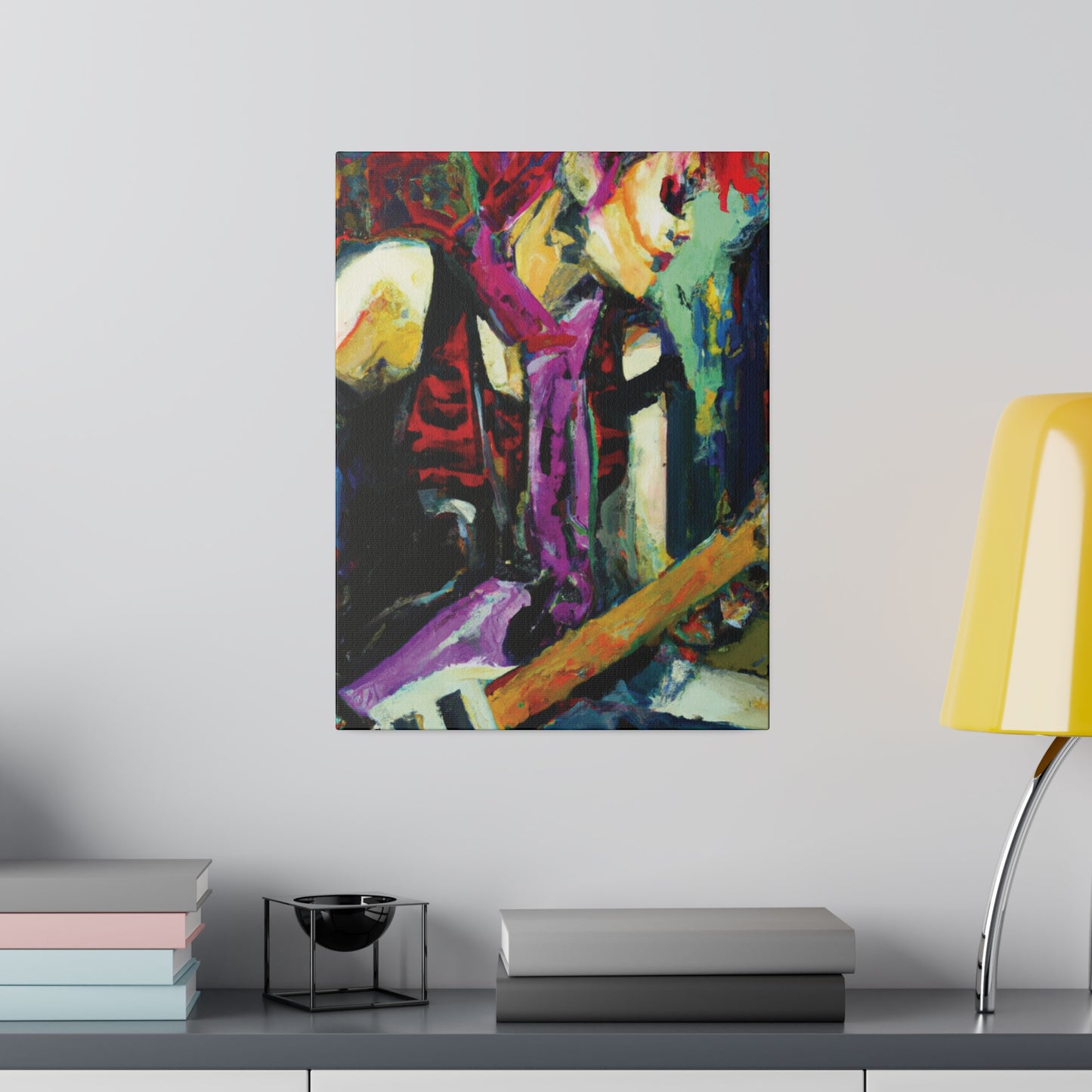 9704G - Rockstar Oil Painting Style Print | Poster | Home Decor | Wall Art | Music Art | Canvas