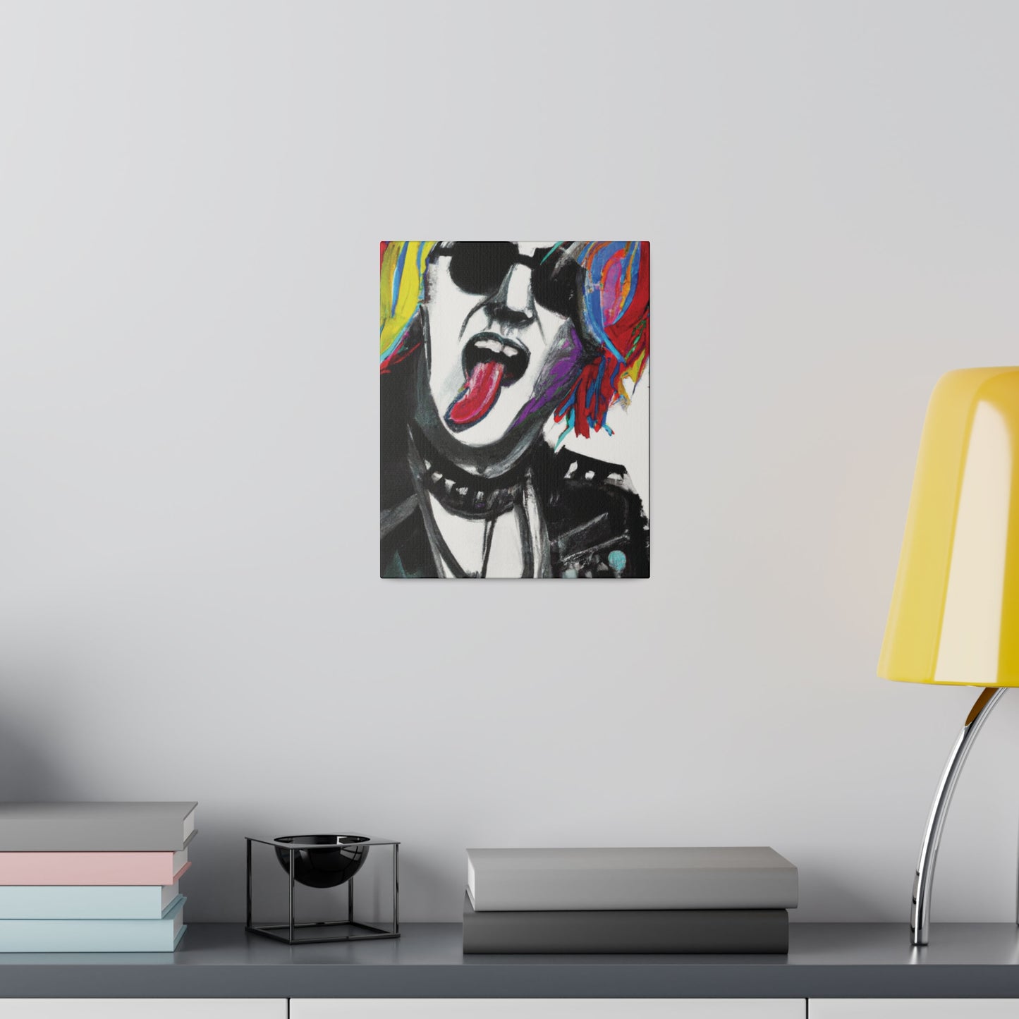 5679K - Rockstar Painting Print | Face | Abstract | Poster | Home Decor | Wall Art | Music Art | Canvas