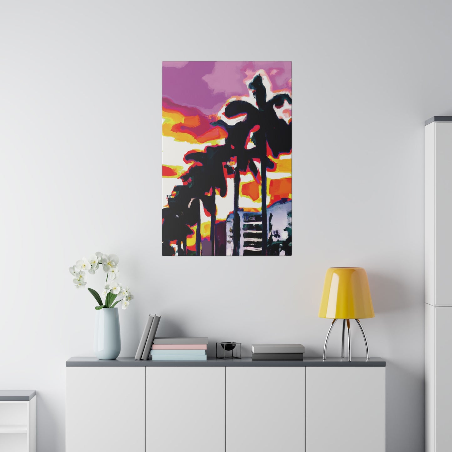 1923K - Miami Beach Sunset Painting Print | Miami | Beach | Sunset | Poster | Home Decor | Wall Art | Canvas