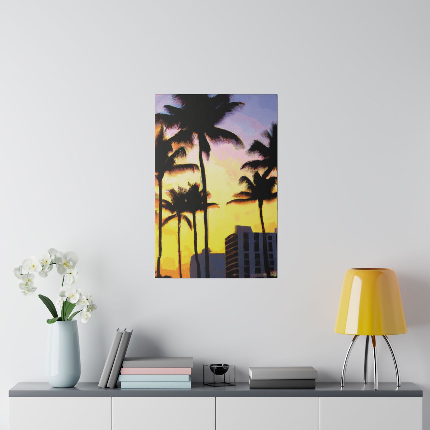 9691V - Miami Beach Sunset Painting Print | Miami | Beach | Sunset | Poster | Home Decor | Wall Art | Canvas