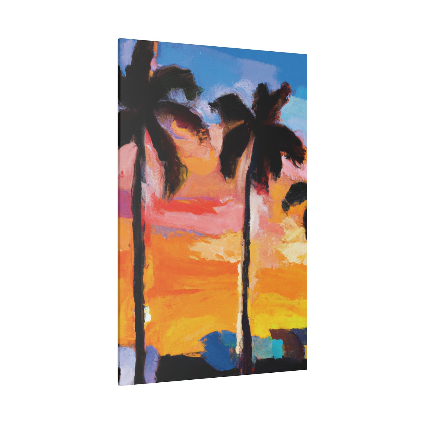 3236E - Miami Beach Sunset Painting Print | Miami | Beach | Sunset | Poster | Home Decor | Wall Art | Canvas