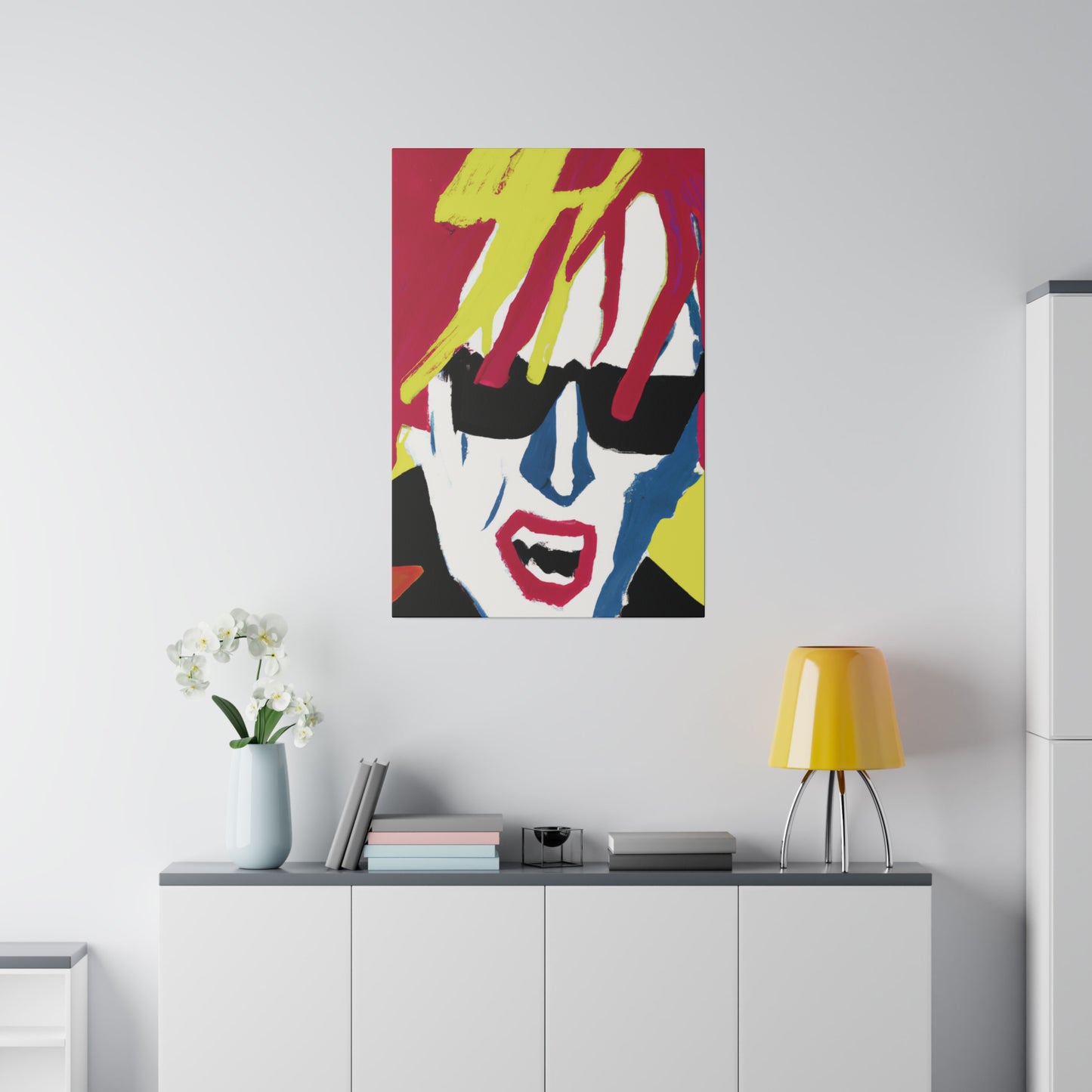 4532N - Rockstar Painting Print | Face | Abstract | Poster | Home Decor | Wall Art | Music Art | Canvas