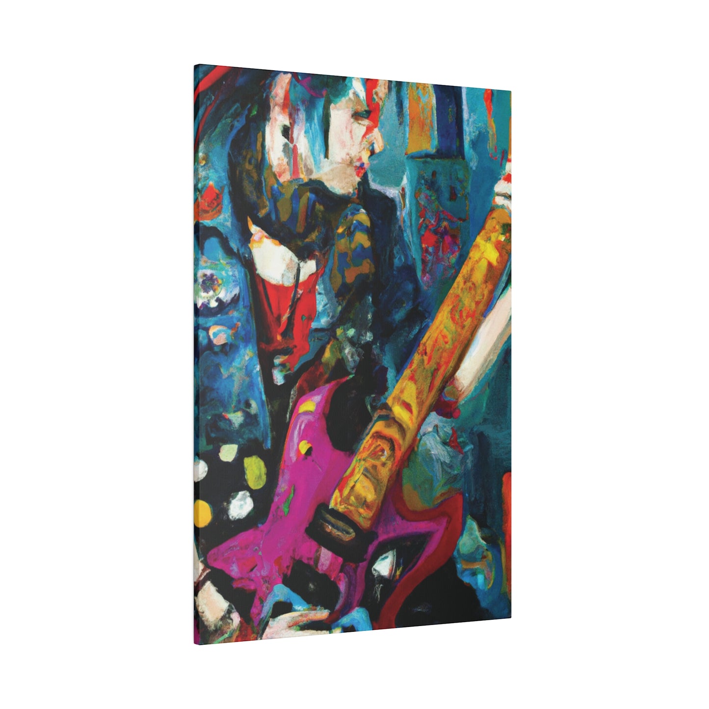 7272P - Rockstar Oil Painting Style Print | Poster | Home Decor | Wall Art | Music Art | Canvas