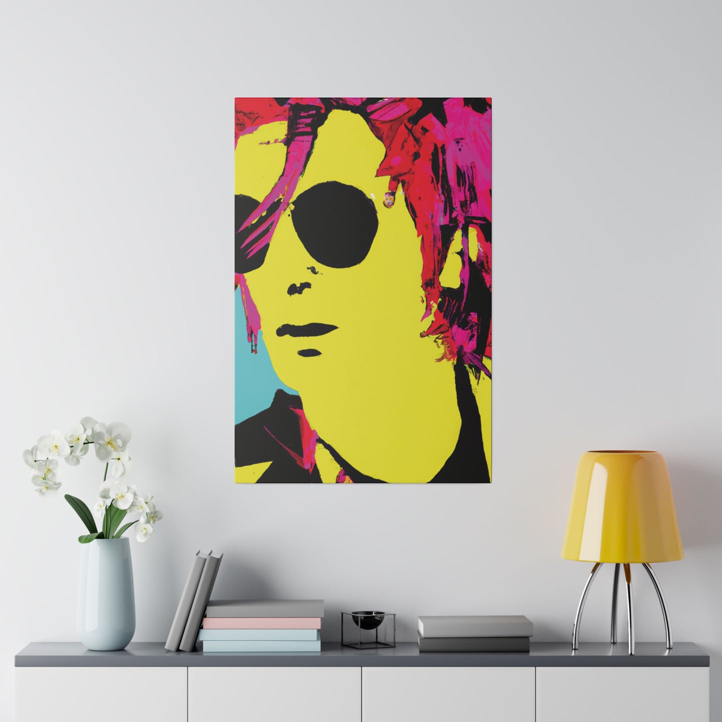 4543A - Rockstar Painting Print | Face | Abstract | Poster | Home Decor | Wall Art | Music Art | Canvas