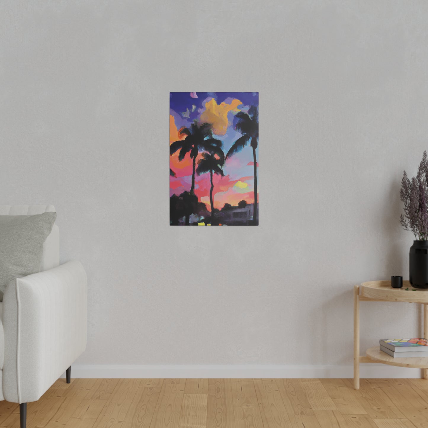 5334Q - Miami Beach Sunset Painting Print | Miami | Beach | Sunset | Poster | Home Decor | Wall Art | Canvas