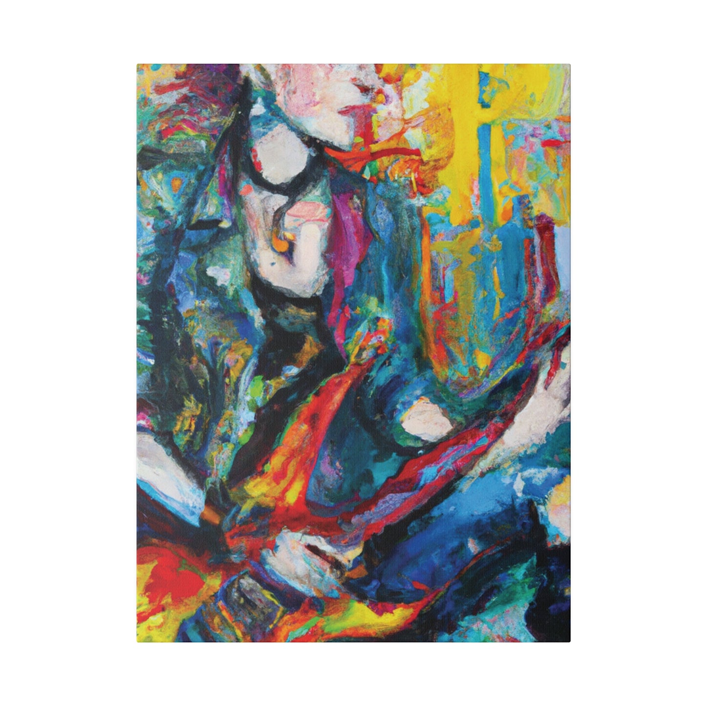 3497T - Rockstar Oil Painting Style Print | Poster | Home Decor | Wall Art | Music Art | Canvas