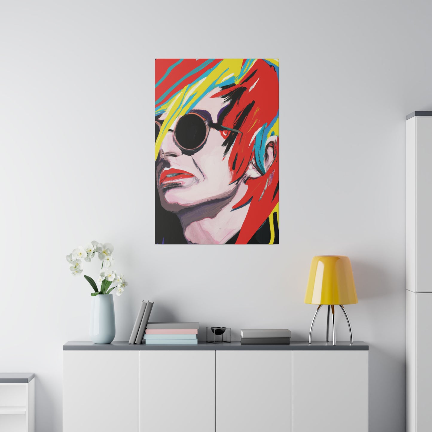 9573V - Rockstar Painting Print | Face | Abstract | Poster | Home Decor | Wall Art | Music Art | Canvas