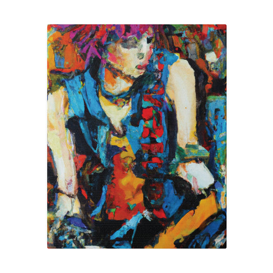 5373K - Rockstar Oil Painting Style Print | Poster | Home Decor | Wall Art | Music Art | Canvas