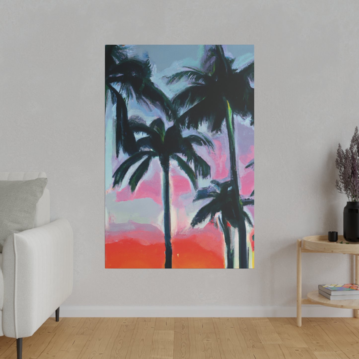 7629F - Miami Beach Sunset Painting Print | Miami | Beach | Sunset | Poster | Home Decor | Wall Art | Canvas