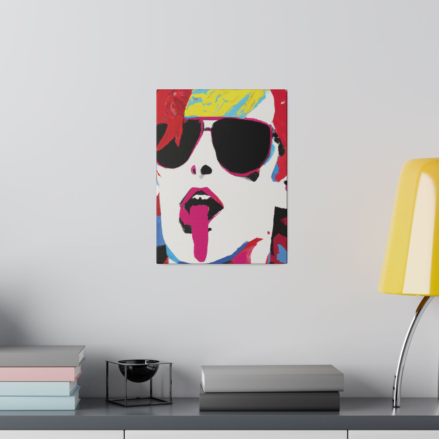 8381F - Rockstar Painting Print | Face | Abstract | Poster | Home Decor | Wall Art | Music Art | Canvas