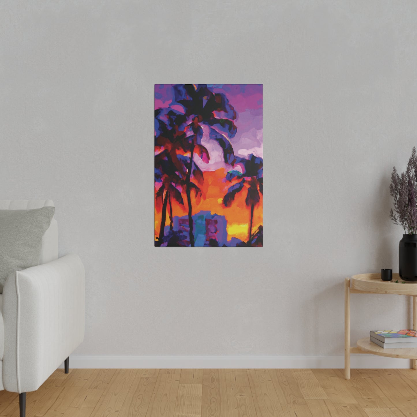 313J - Miami Beach Sunset Painting Print | Miami | Beach | Sunset | Poster | Home Decor | Wall Art | Canvas