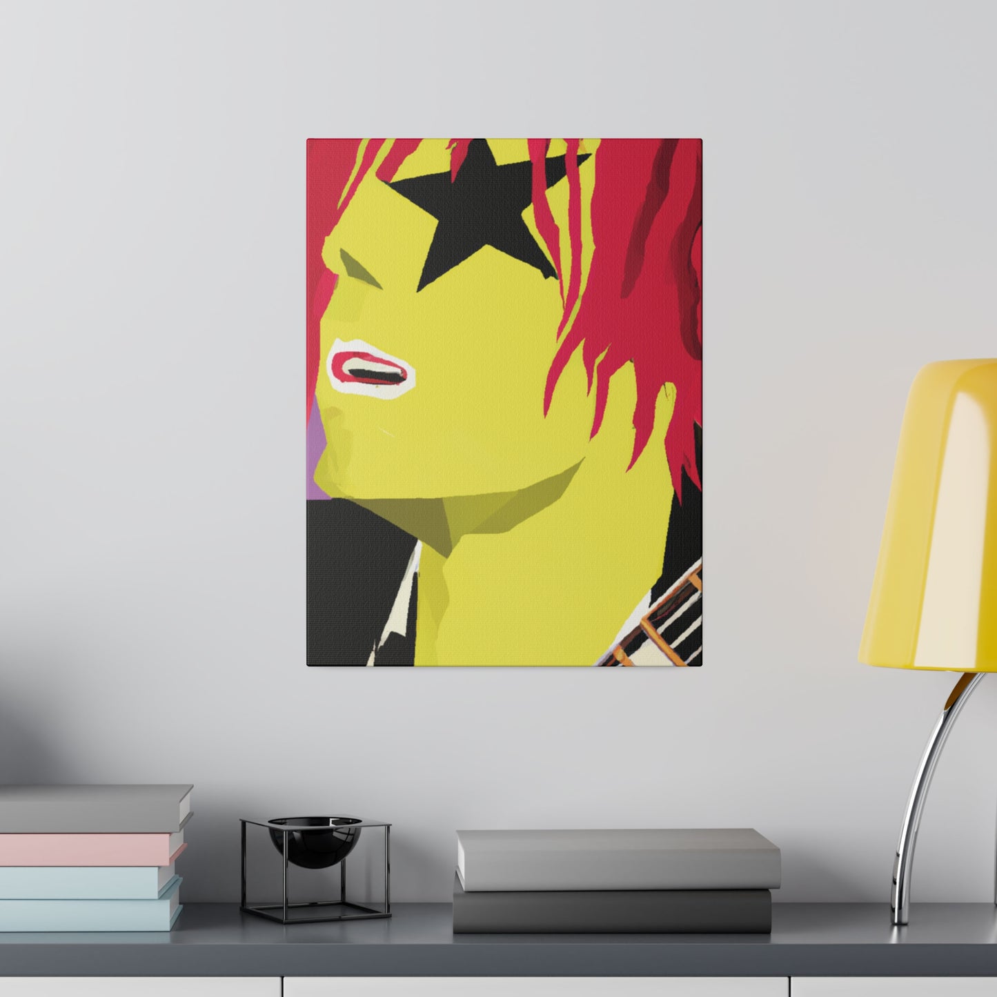 3268R - Rockstar Painting Print | Face | Abstract | Poster | Home Decor | Wall Art | Music Art | Canvas