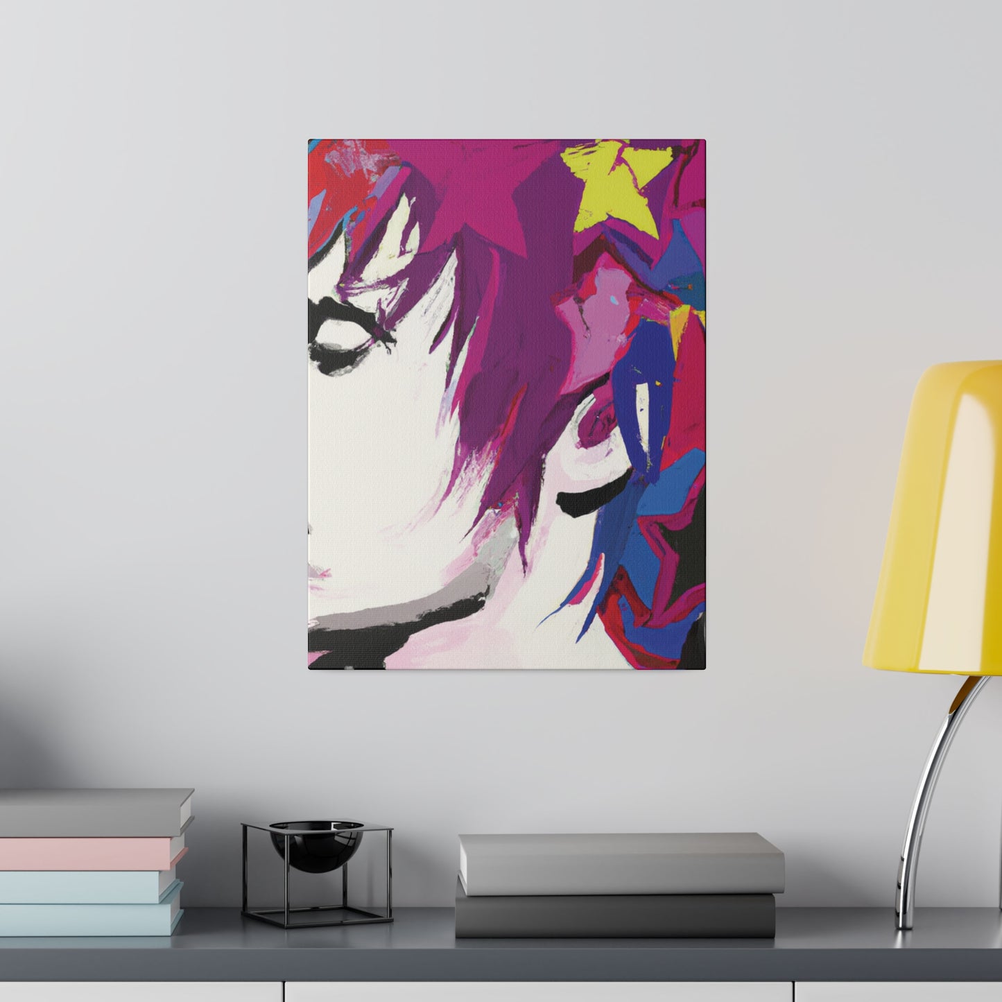 7369B - Rockstar Painting Print | Face | Abstract | Poster | Home Decor | Wall Art | Music Art | Canvas