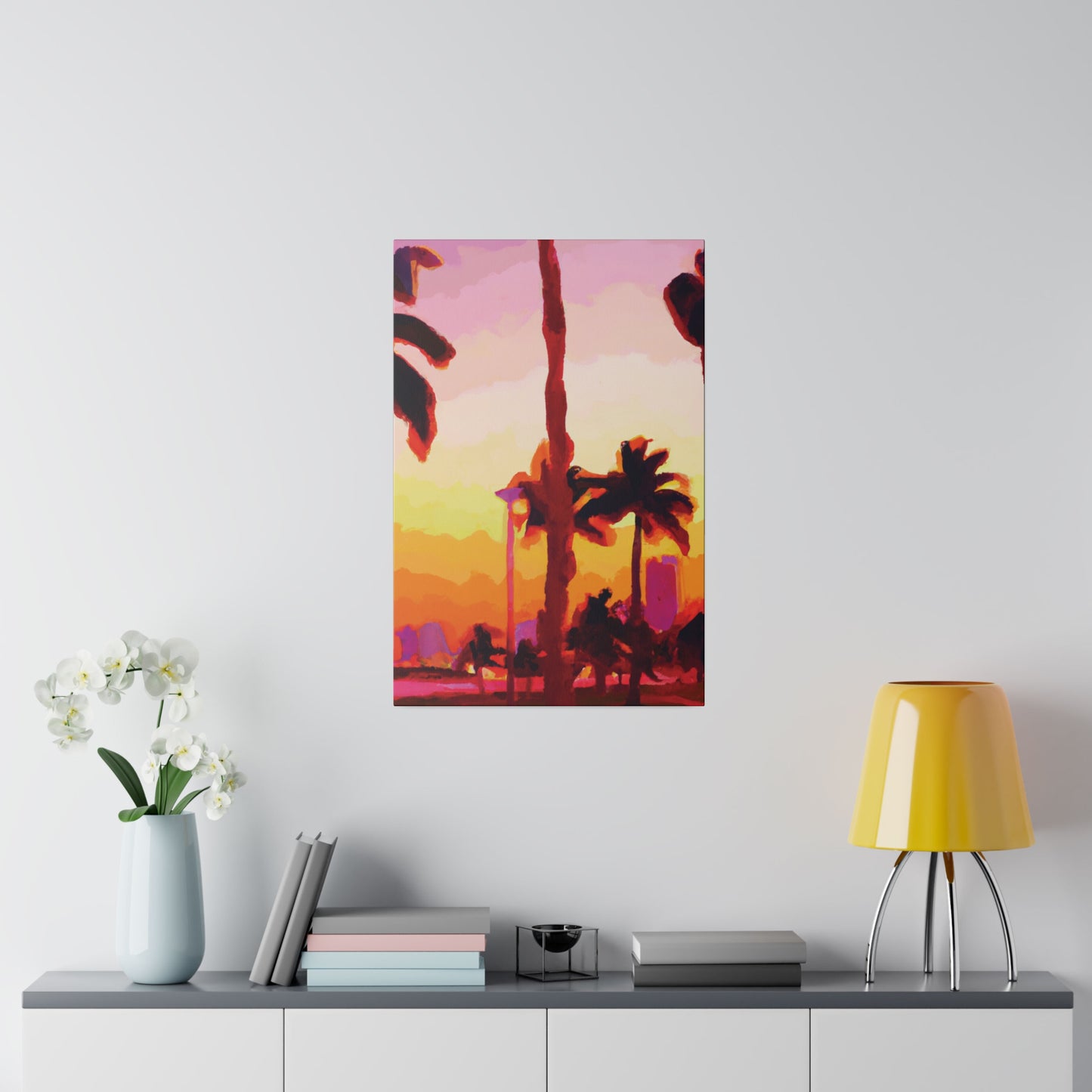 7016Q - Miami Beach Sunset Painting Print | Miami | Beach | Sunset | Poster | Home Decor | Wall Art | Canvas