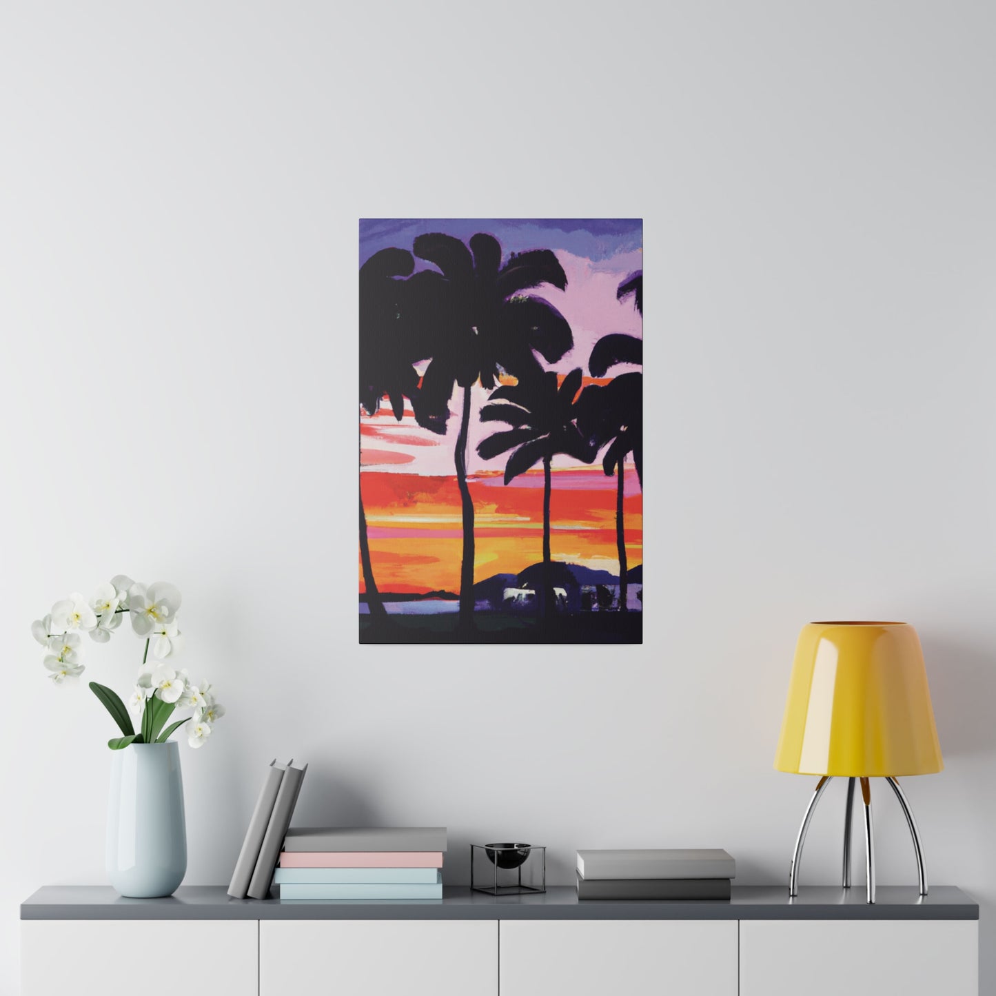 2948T - Miami Beach Sunset Painting Print | Miami | Beach | Sunset | Poster | Home Decor | Wall Art | Canvas