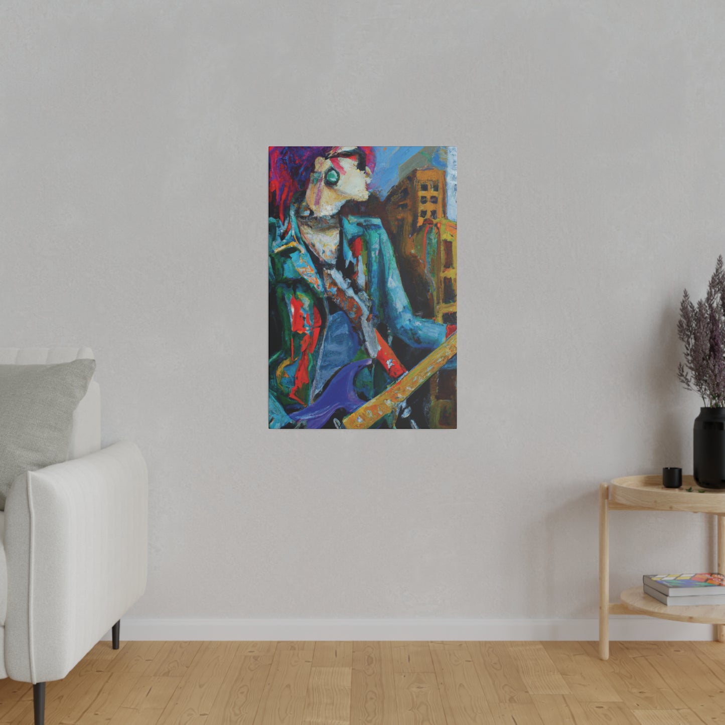 8911G - Rockstar Oil Painting Style Print | Poster | Home Decor | Wall Art | Music Art | Canvas