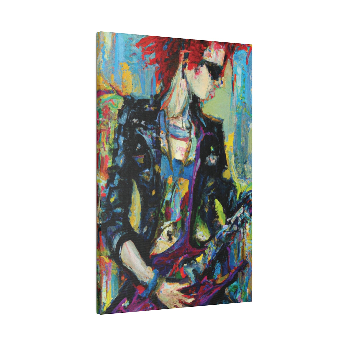 9745J - Rockstar Oil Painting Style Print | Poster | Home Decor | Wall Art | Music Art | Canvas