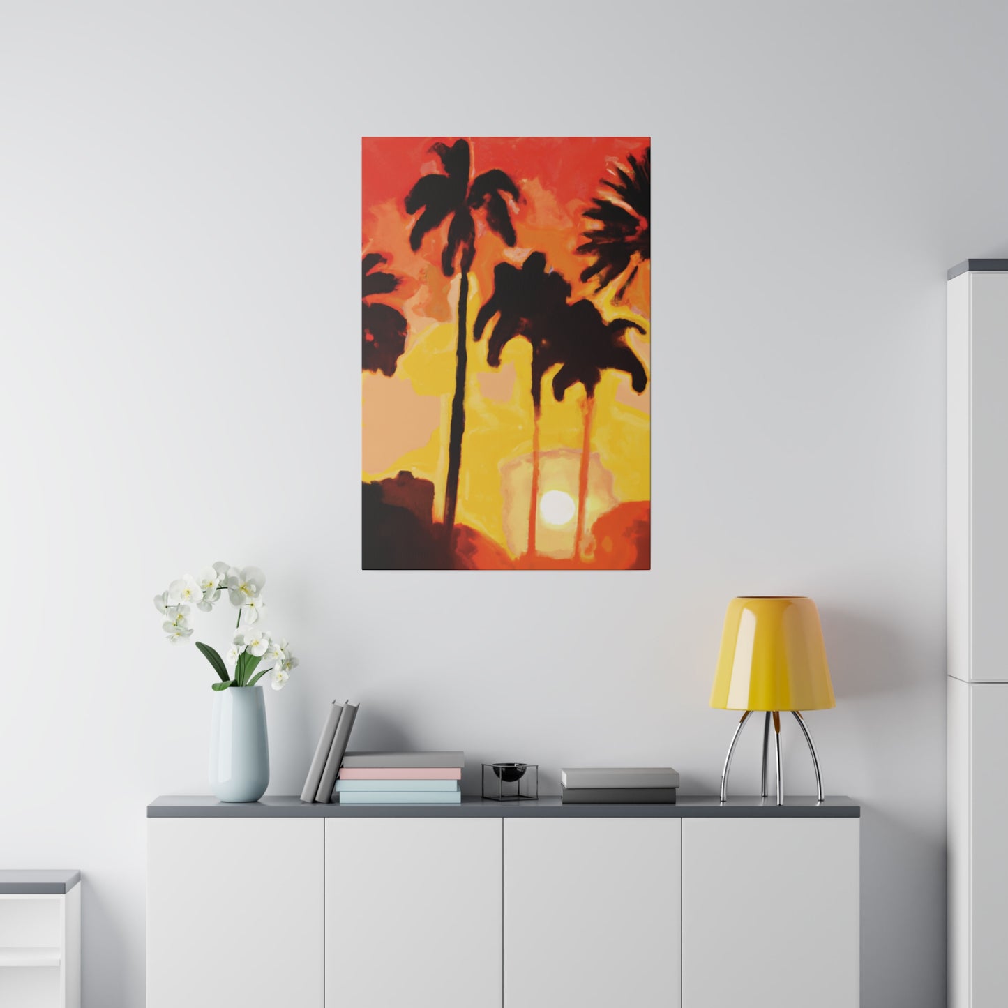 3259B - Miami Beach Sunset Painting Print | Miami | Beach | Sunset | Poster | Home Decor | Wall Art | Canvas