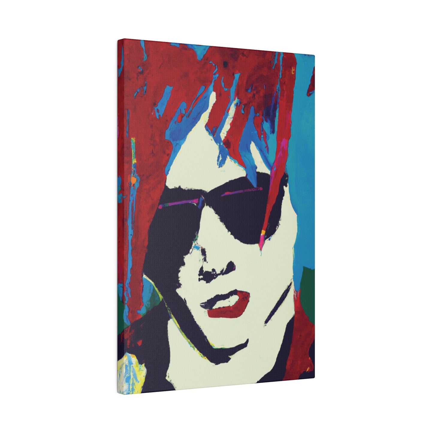 9347K - Rockstar Painting Print | Face | Abstract | Poster | Home Decor | Wall Art | Music Art | Canvas