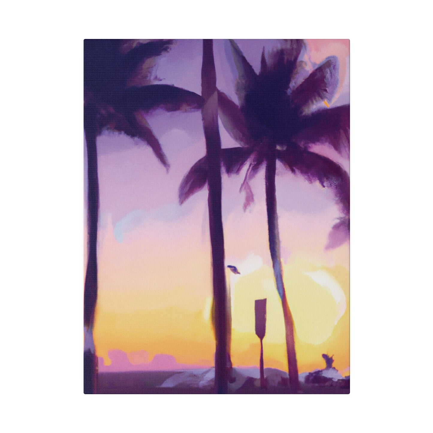 6137G - Miami Beach Sunset Painting Print | Miami | Beach | Sunset | Poster | Home Decor | Wall Art | Canvas