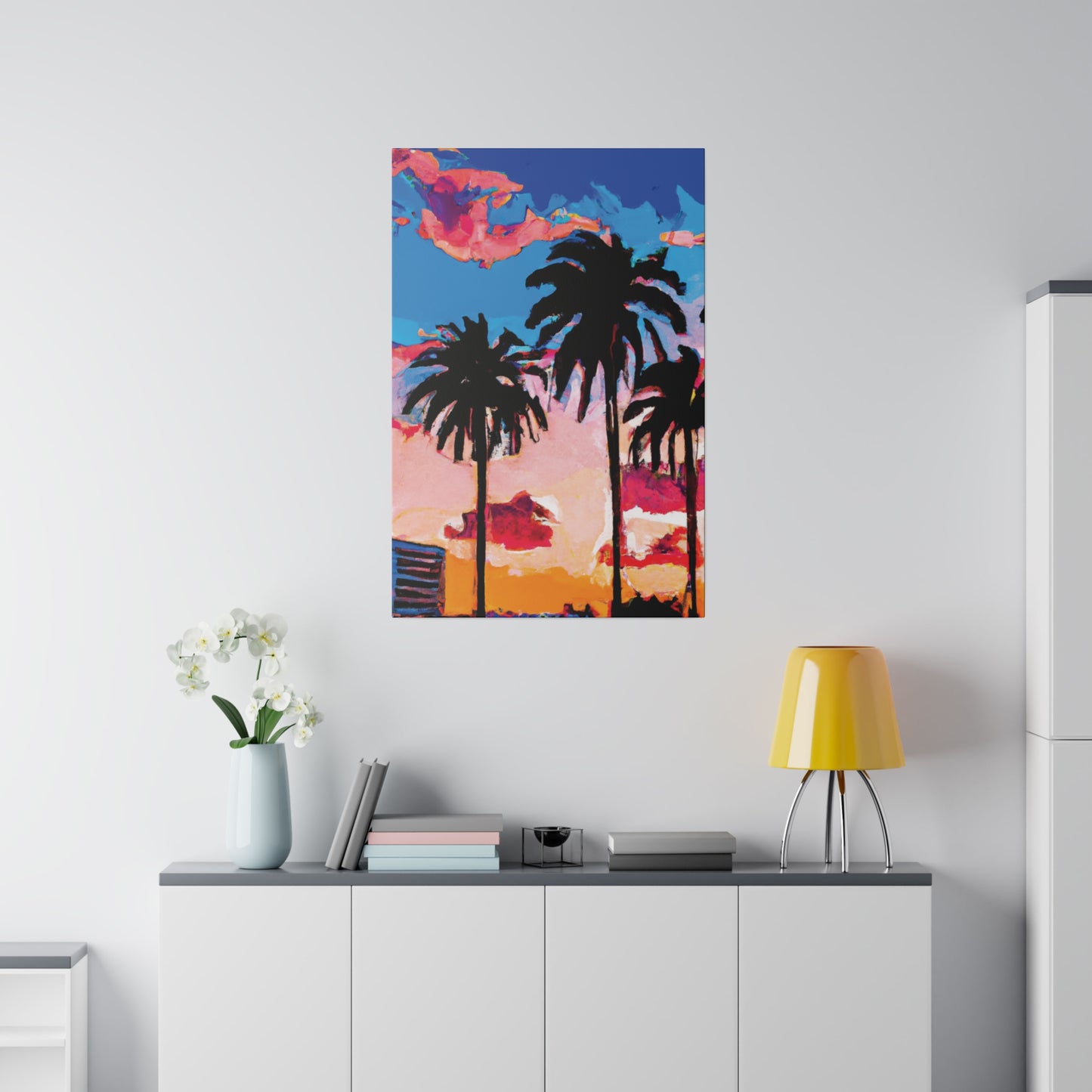 4347Z - Miami Beach Sunset Painting Print | Miami | Beach | Sunset | Poster | Home Decor | Wall Art | Canvas