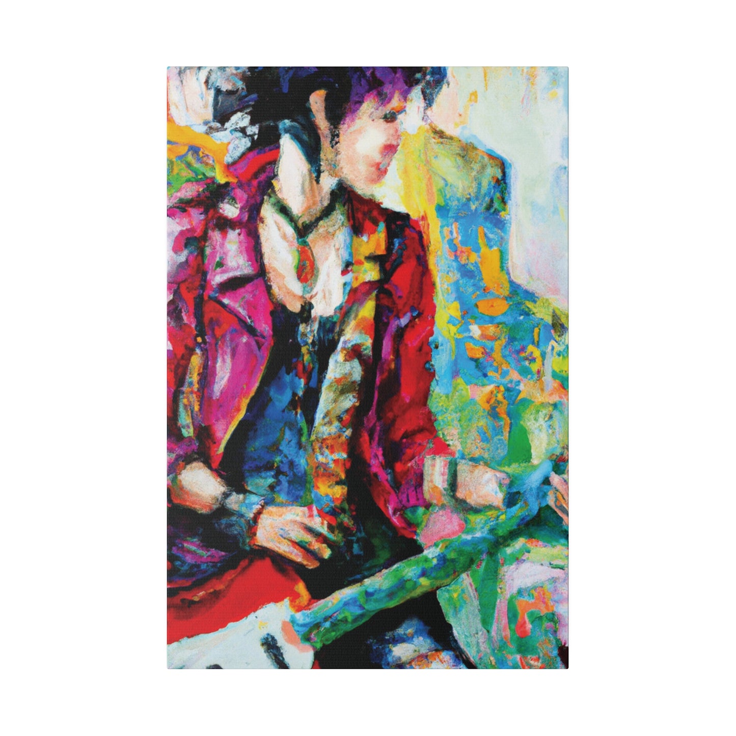 7234K - Rockstar Oil Painting Style Print | Poster | Home Decor | Wall Art | Music Art | Canvas