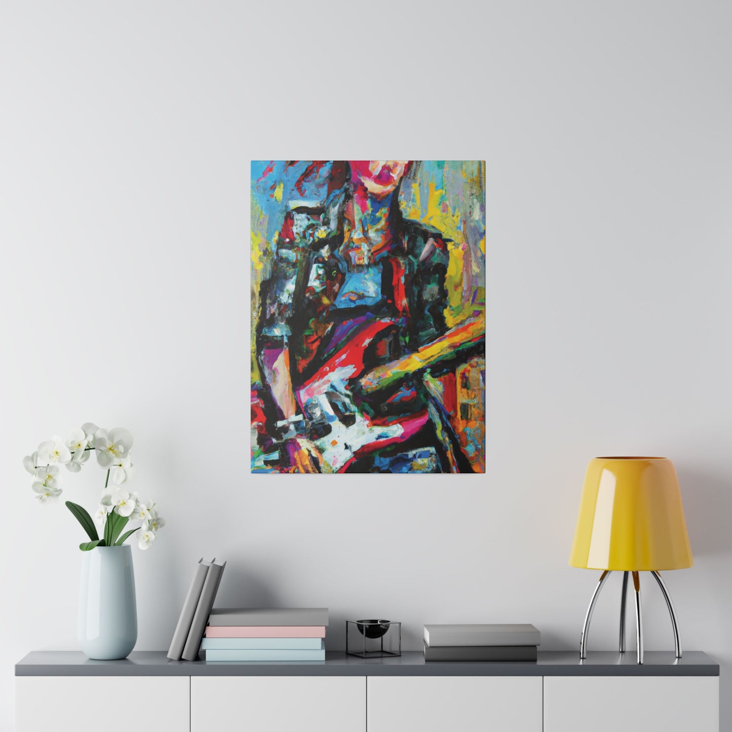 9010O - Rockstar Oil Painting Style Print | Poster | Home Decor | Wall Art | Music Art | Canvas