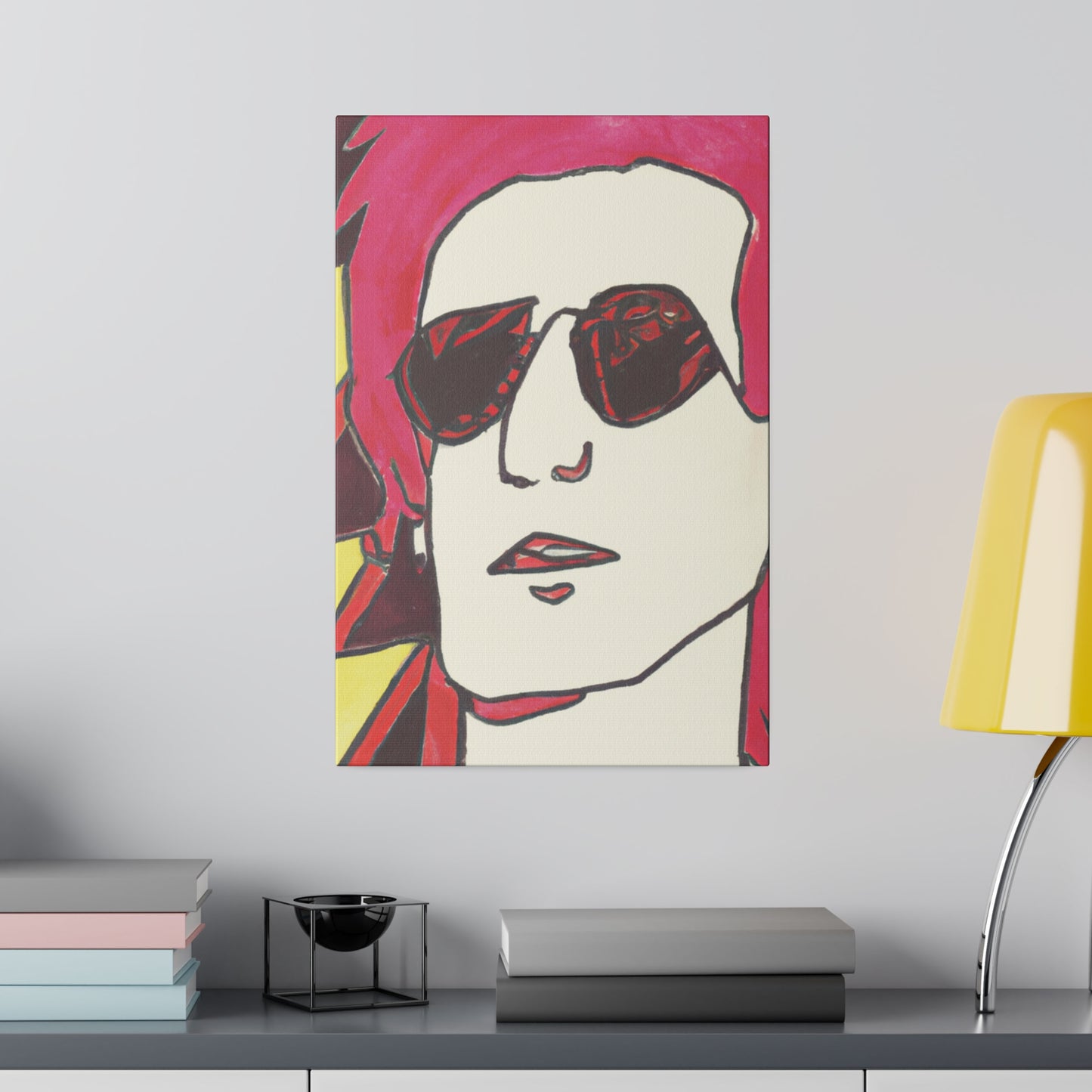 9247A - Rockstar Painting Print | Face | Abstract | Poster | Home Decor | Wall Art | Music Art | Canvas