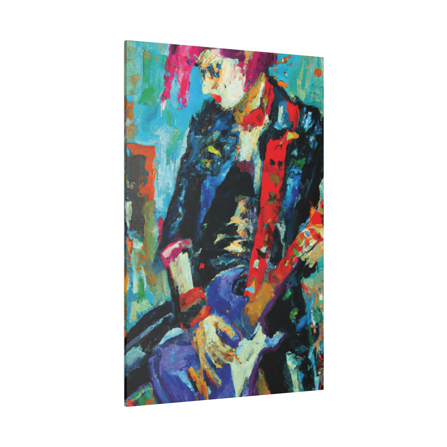 8275Z - Rockstar Oil Painting Style Print | Poster | Home Decor | Wall Art | Music Art | Canvas