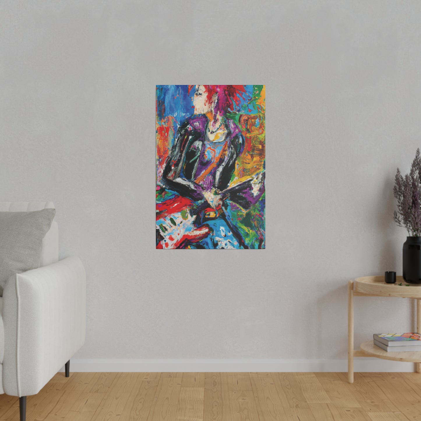 7254X - Rockstar Oil Painting Style Print | Poster | Home Decor | Wall Art | Music Art | Canvas