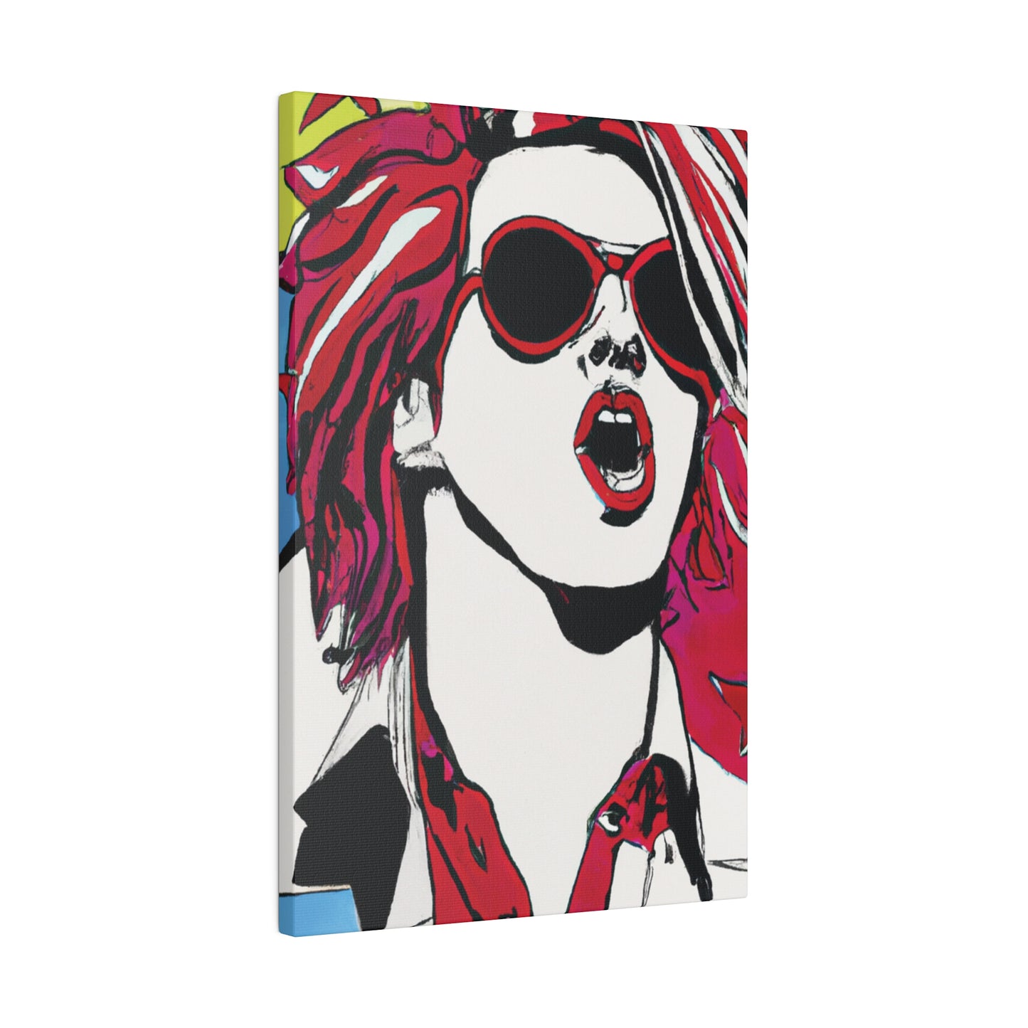 4390K - Rockstar Painting Print | Face | Abstract | Poster | Home Decor | Wall Art | Music Art | Canvas