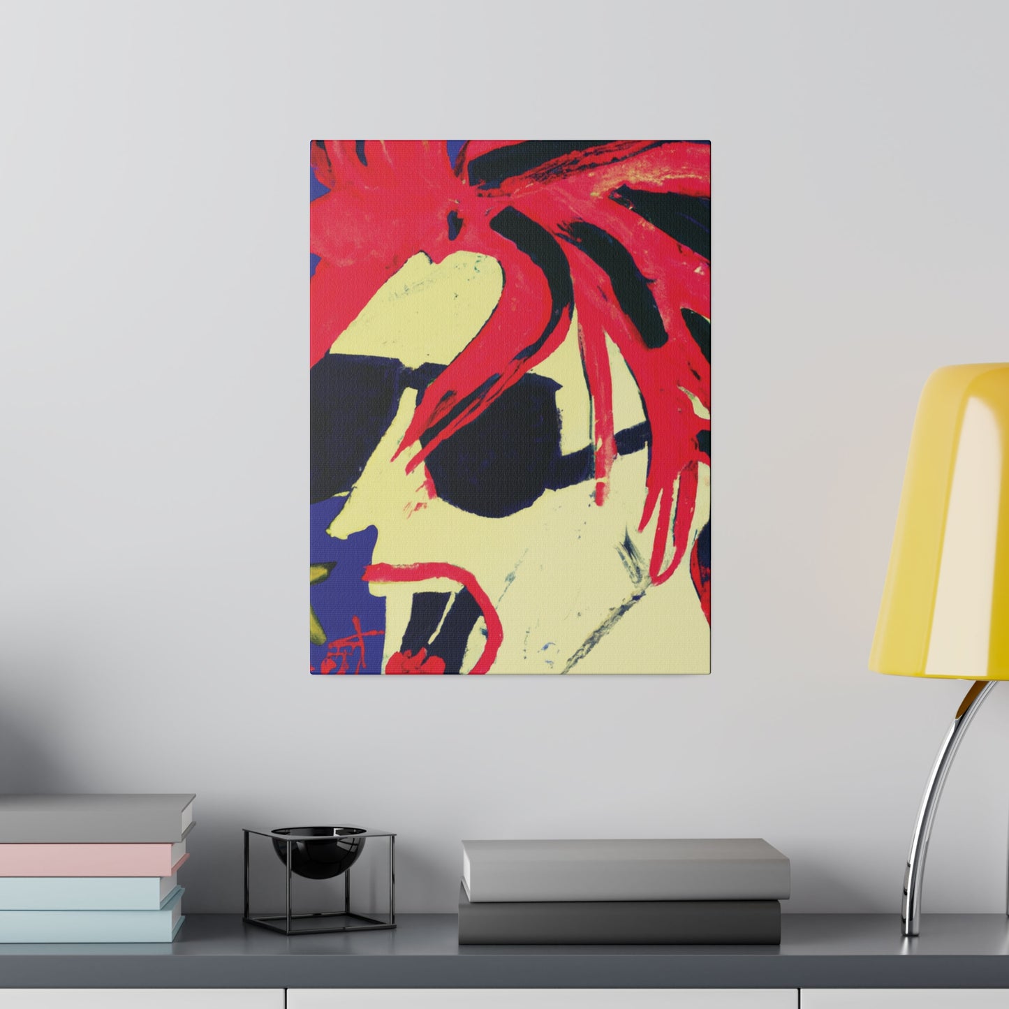 8409V - Rockstar Painting Print | Face | Abstract | Poster | Home Decor | Wall Art | Music Art | Canvas