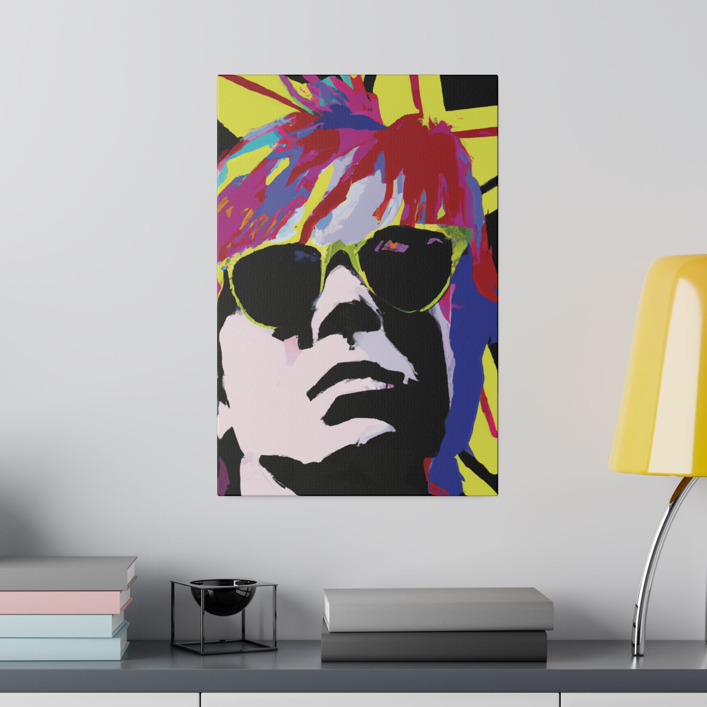 2184J - Rockstar Painting Print | Face | Abstract | Poster | Home Decor | Wall Art | Music Art | Canvas