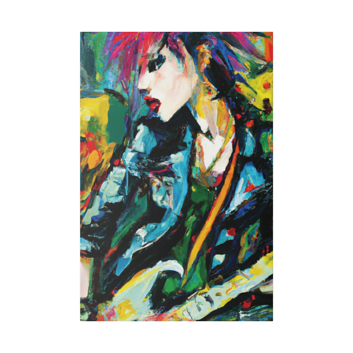 9841U - Rockstar Oil Painting Style Print | Poster | Home Decor | Wall Art | Music Art | Canvas