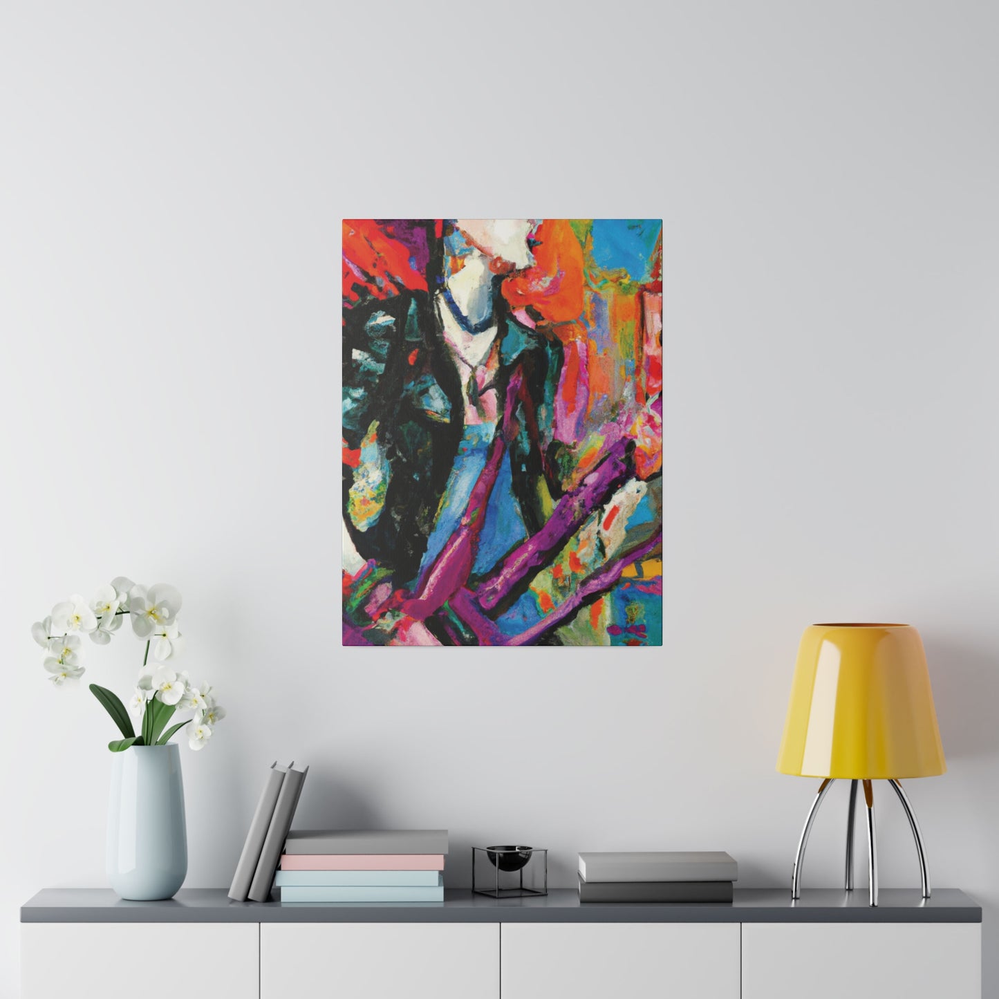 675Y - Rockstar Oil Painting Style Print | Poster | Home Decor | Wall Art | Music Art | Canvas