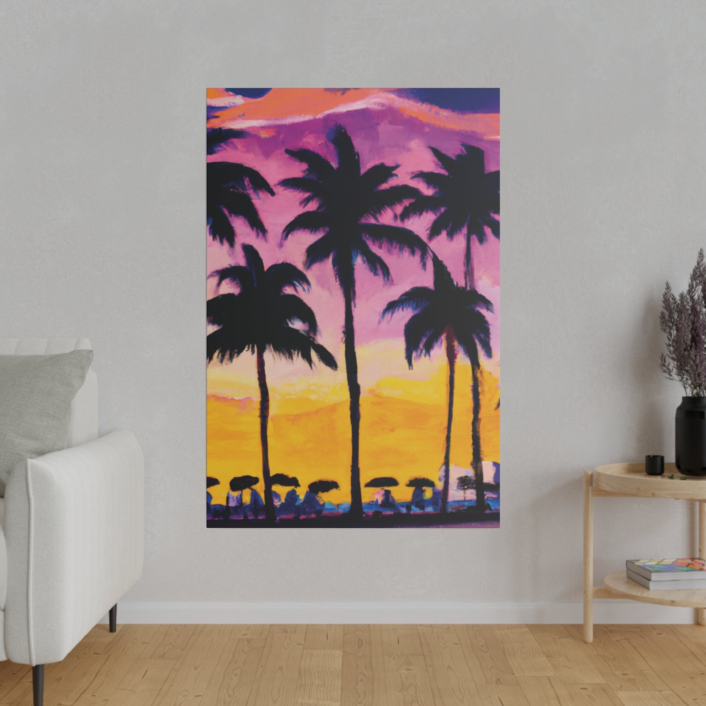 4102I - Miami Beach Sunset Painting Print | Miami | Beach | Sunset | Poster | Home Decor | Wall Art | Canvas