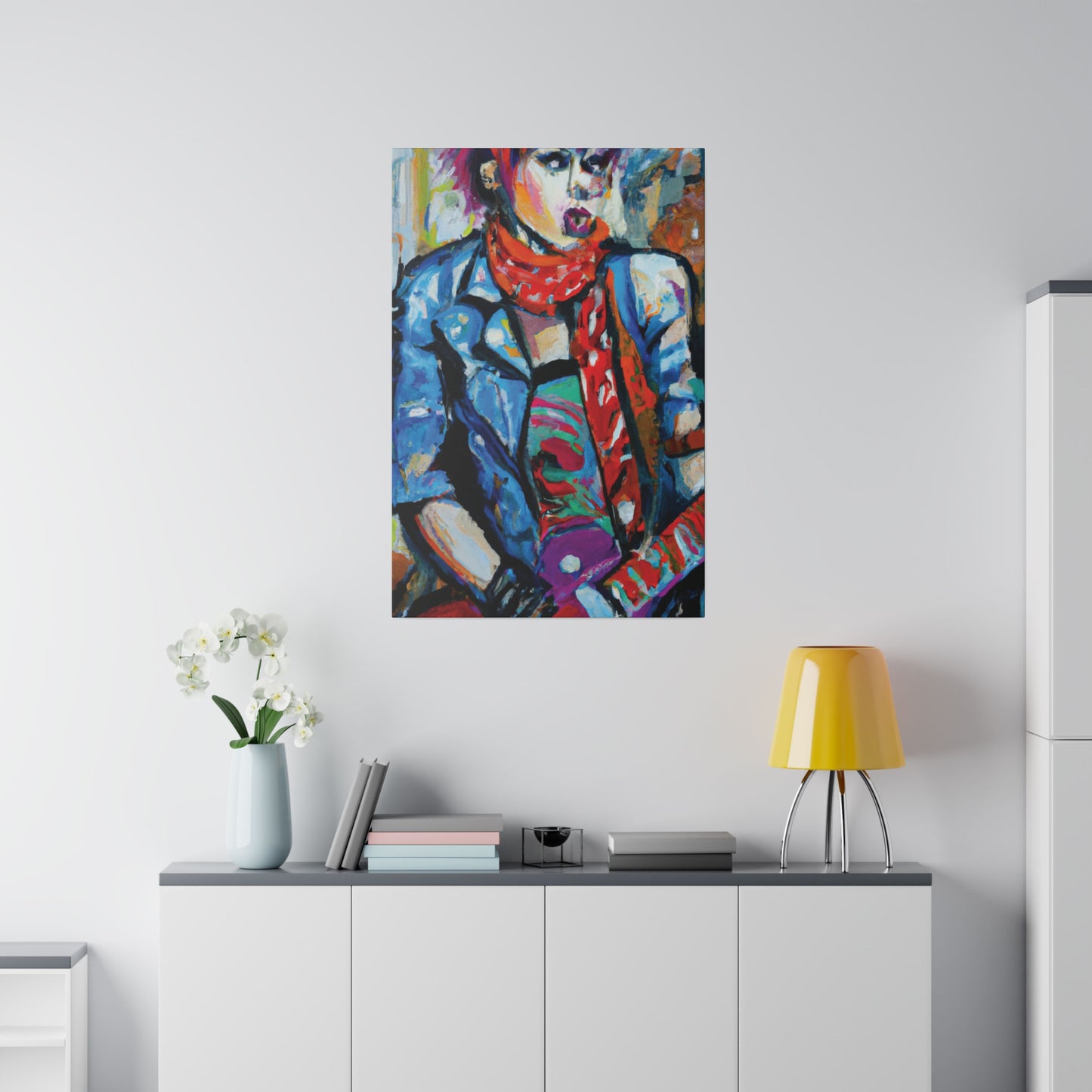 8142T - Rockstar Oil Painting Style Print | Poster | Home Decor | Wall Art | Music Art | Canvas