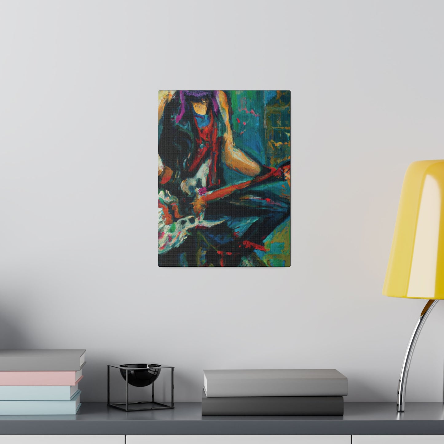 1163E - Rockstar Oil Painting Style Print | Poster | Home Decor | Wall Art | Music Art | Canvas