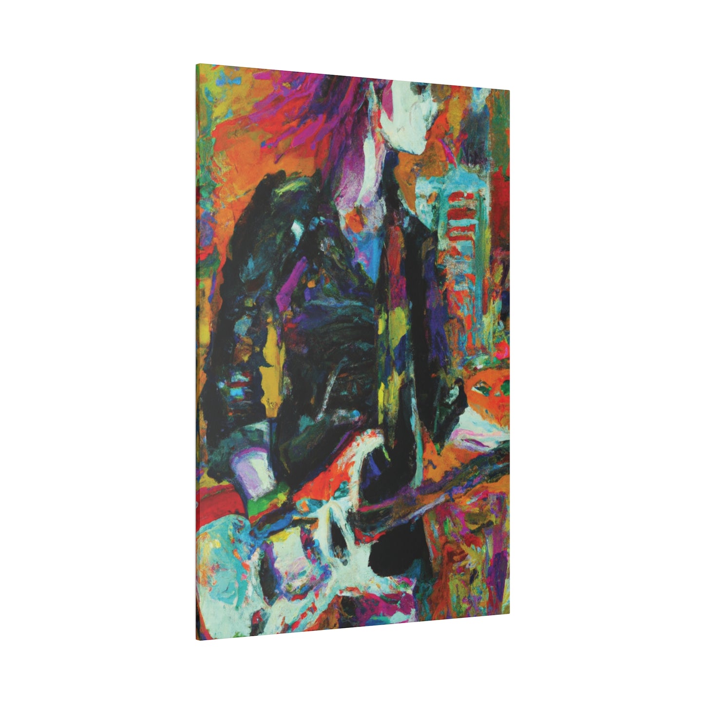 8673Z - Rockstar Oil Painting Style Print | Poster | Home Decor | Wall Art | Music Art | Canvas