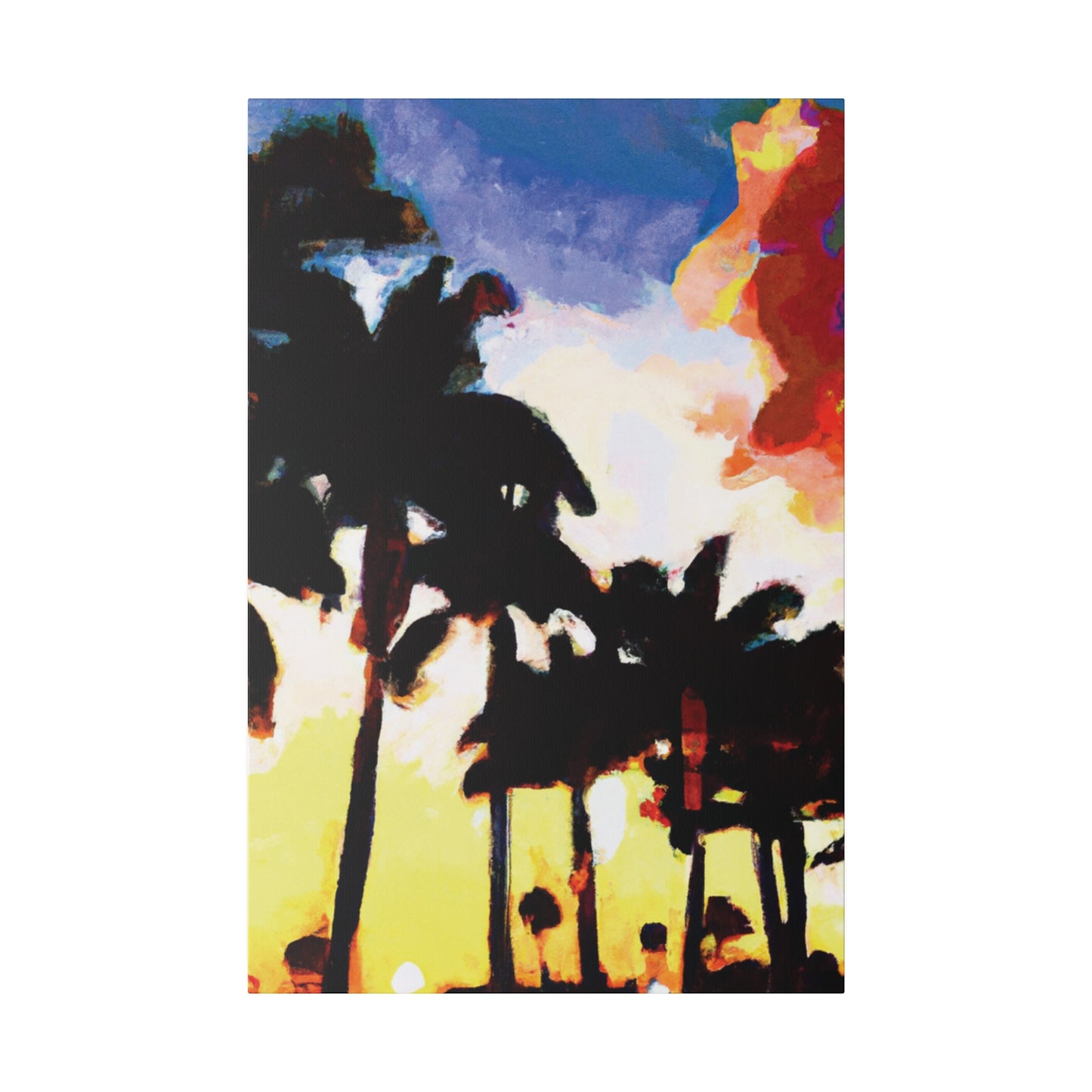 9127M - Miami Beach Sunset Painting Print | Miami | Beach | Sunset | Poster | Home Decor | Wall Art | Canvas
