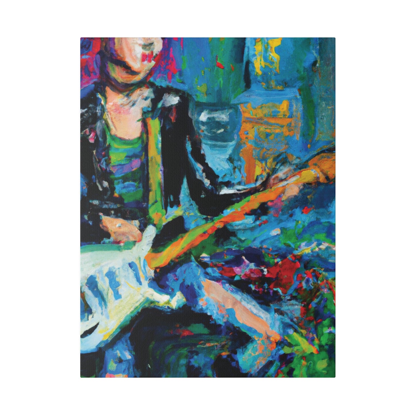 6774A - Rockstar Oil Painting Style Print | Poster | Home Decor | Wall Art | Music Art | Canvas