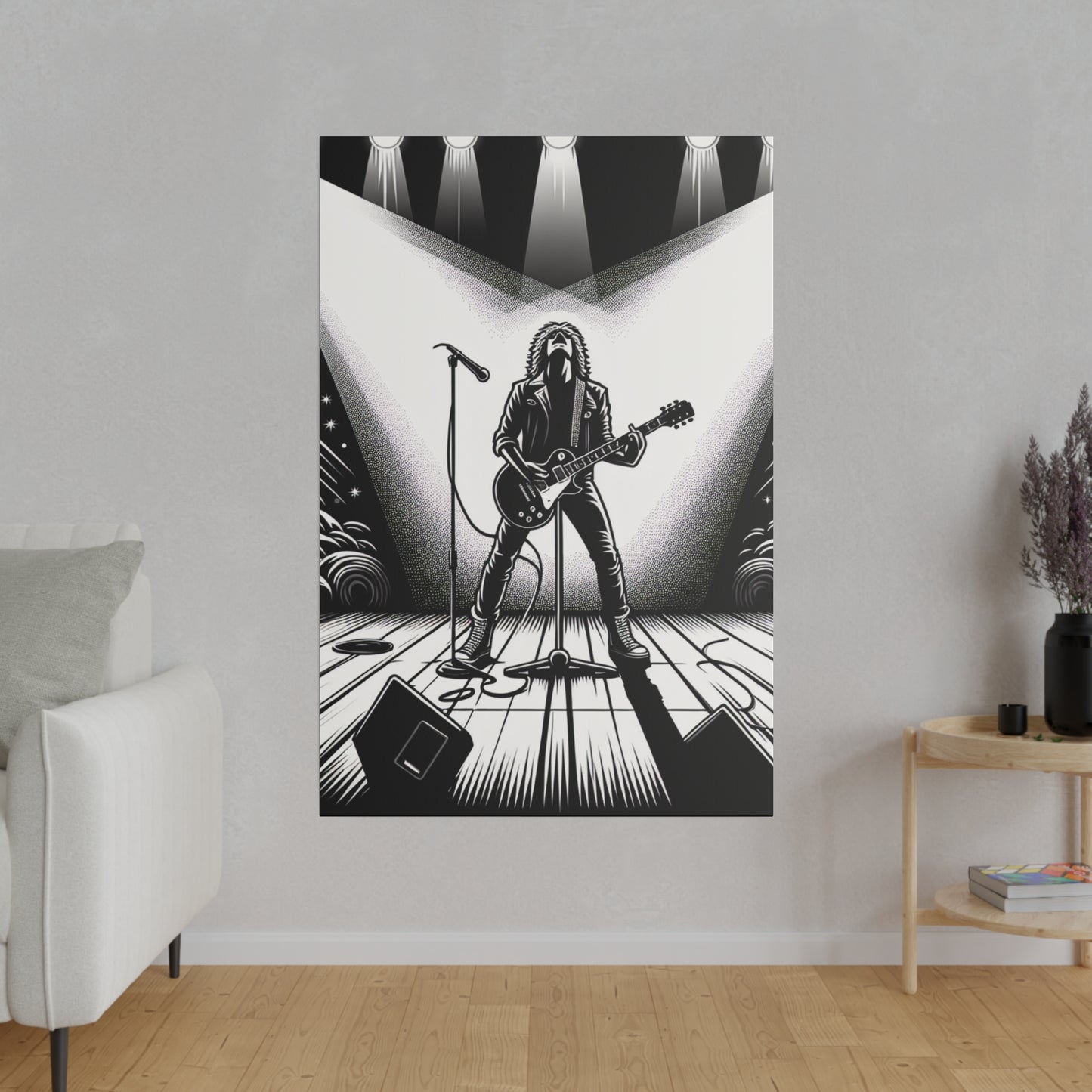 5472M - music art work, rockstar gifts, musician gift ideas, guitar art work, guitar artwork, guitar wall art canvas, playing guitar, decor