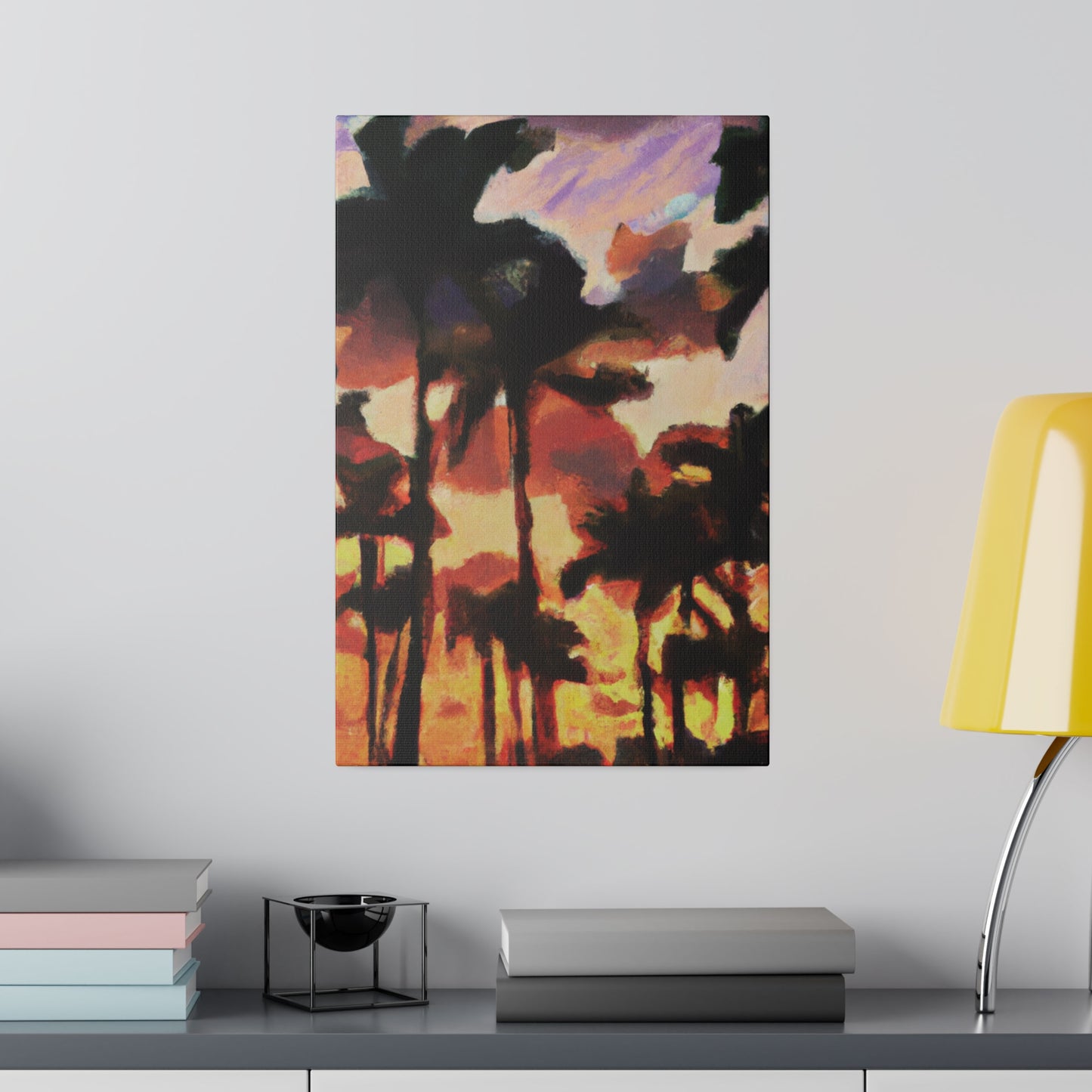 8396Z - Miami Beach Sunset Painting Print | Miami | Beach | Sunset | Poster | Home Decor | Wall Art | Canvas