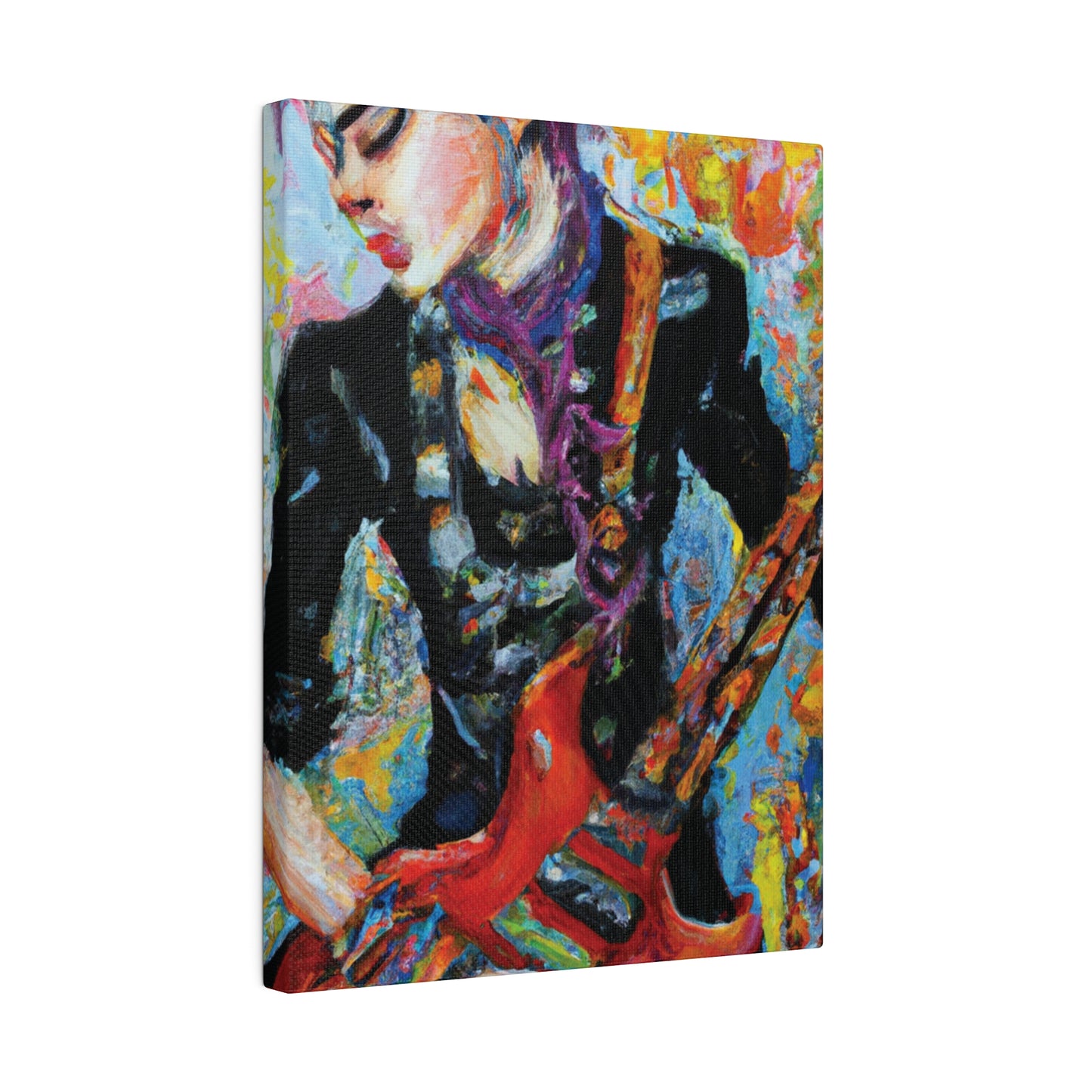 7123G - Rockstar Oil Painting Style Print | Poster | Home Decor | Wall Art | Music Art | Canvas