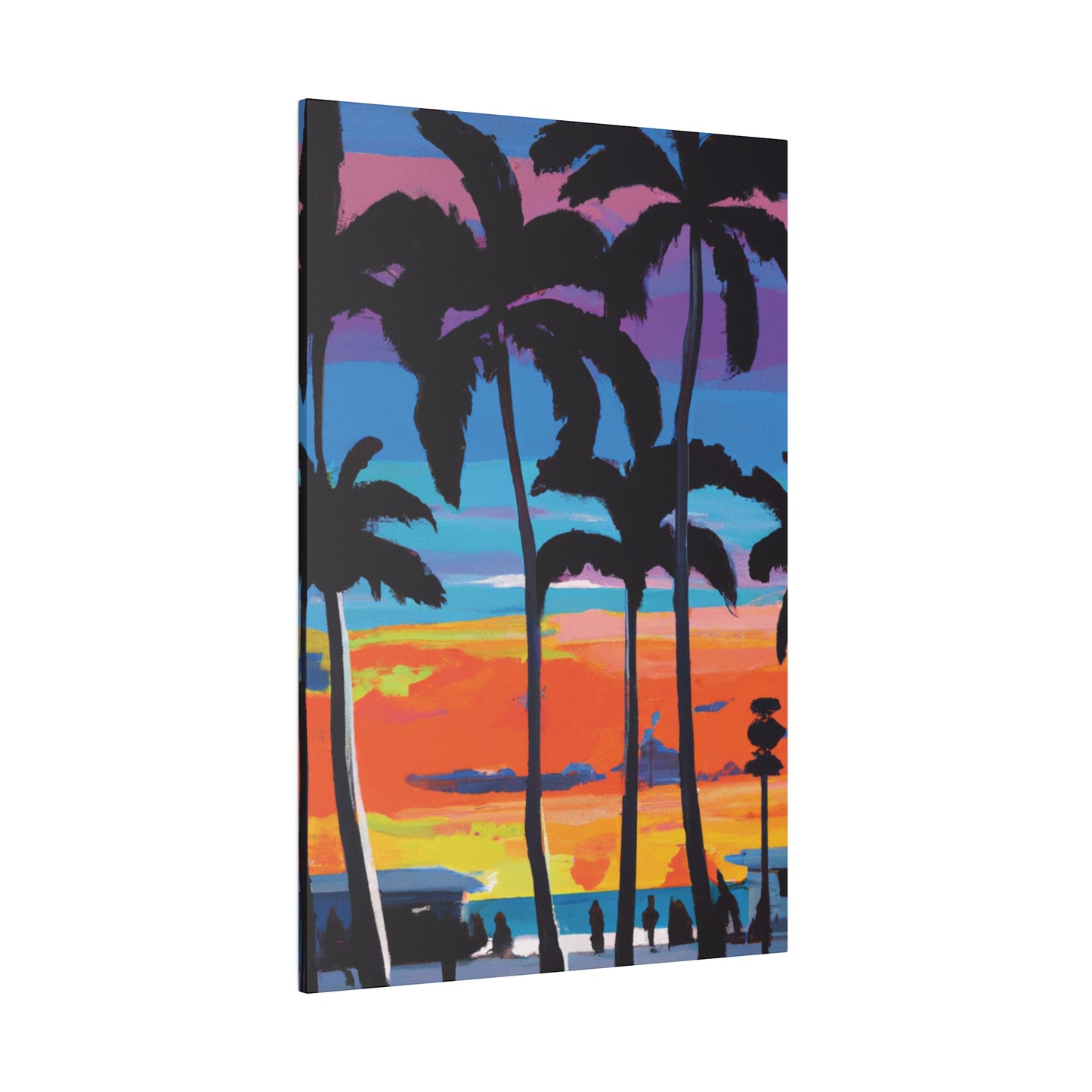 7891V - Miami Beach Sunset Painting Print | Miami | Beach | Sunset | Poster | Home Decor | Wall Art | Canvas